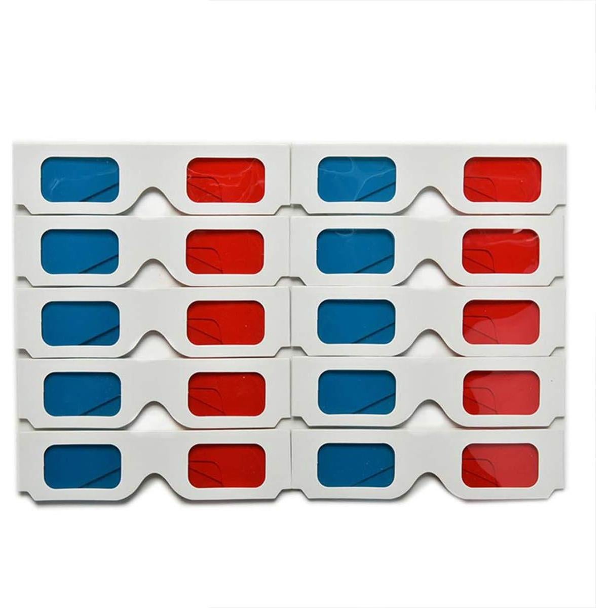 Gafas 3D TARANDUS Anaglifo Rojo/Cian 10 Paquetes