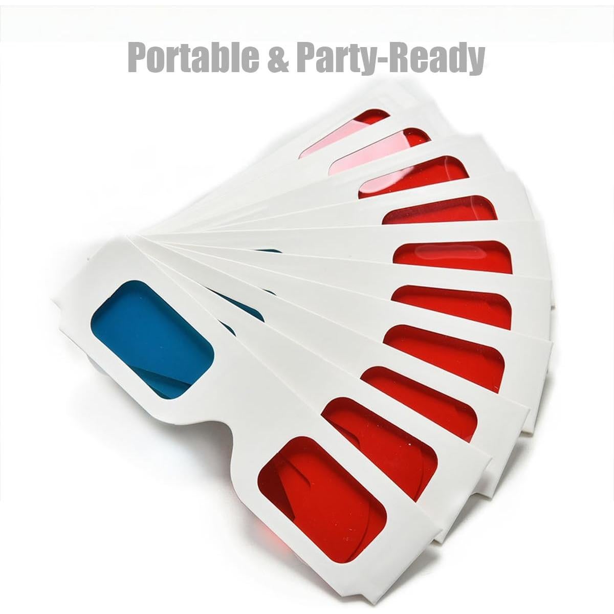 Gafas 3D TARANDUS Anaglifo Rojo/Cian 10 Paquetes