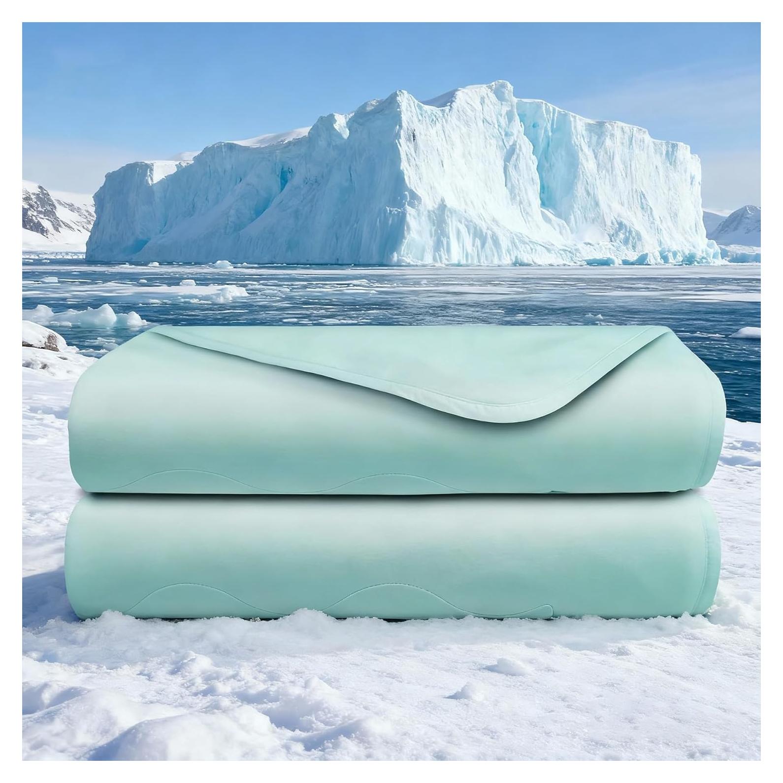 Edredón Refrigerante Jiaao Queen 228.6x228.6cm Verde