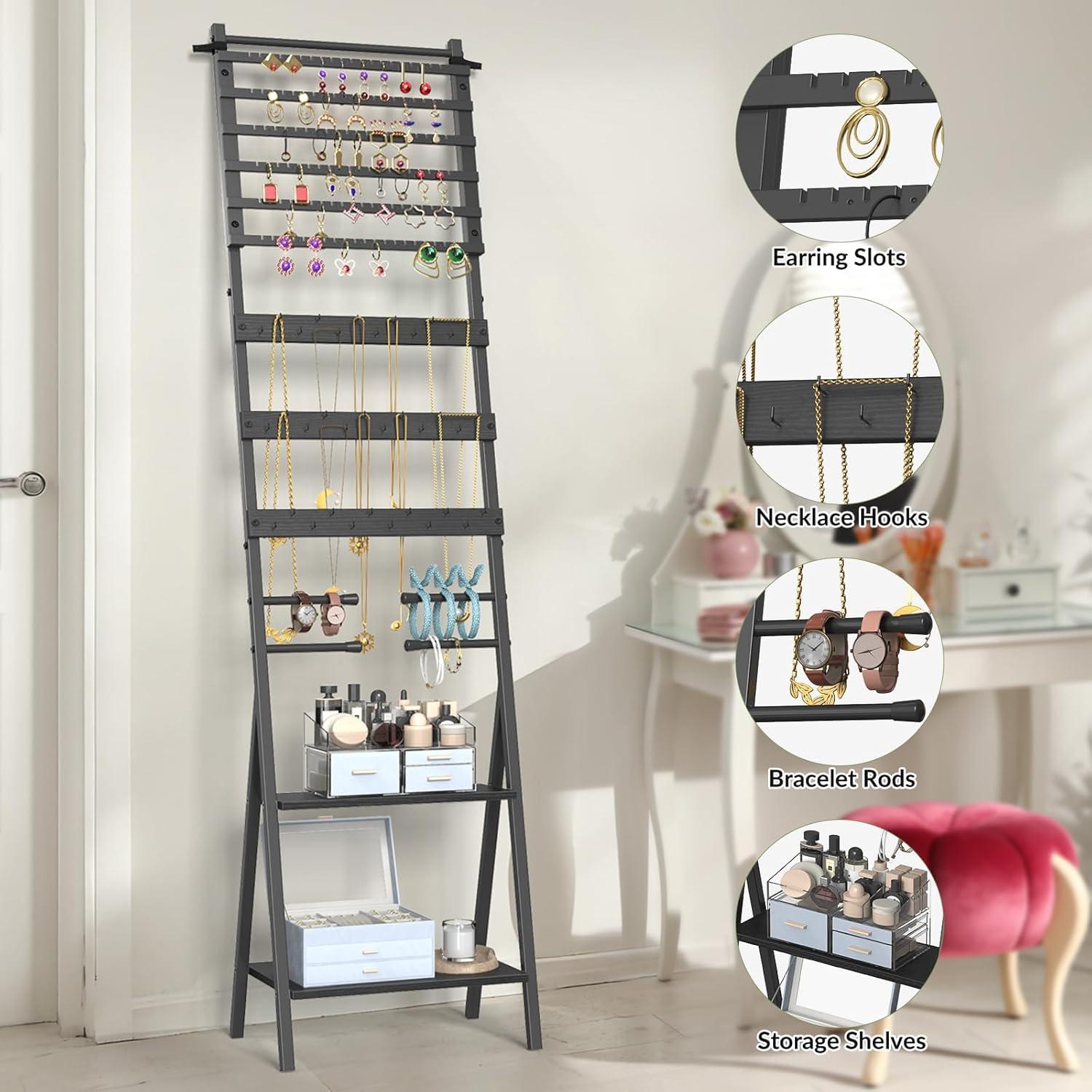 Soporte Organizador de Joyería NOVIMANGO Negro 54 Agujeros