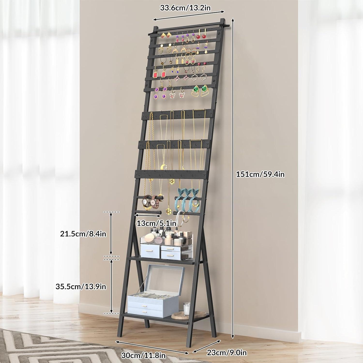 Soporte Organizador de Joyería NOVIMANGO Negro 54 Agujeros