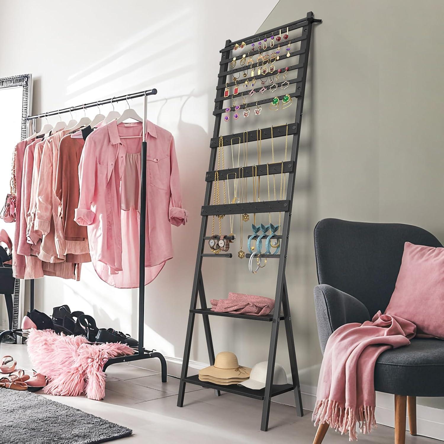 Soporte Organizador de Joyería NOVIMANGO Negro 54 Agujeros