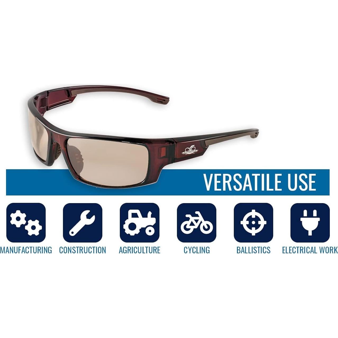 Gafas de Seguridad Bullhead BH9711 Lentes Dobles Cobre UV