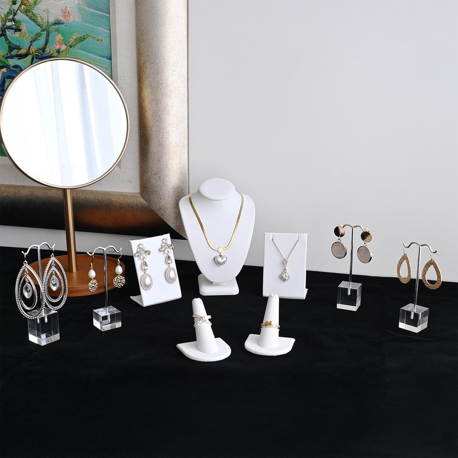 Conjunto de Exhibición de Joyería MOOCA 9 Piezas Cuero Sintético