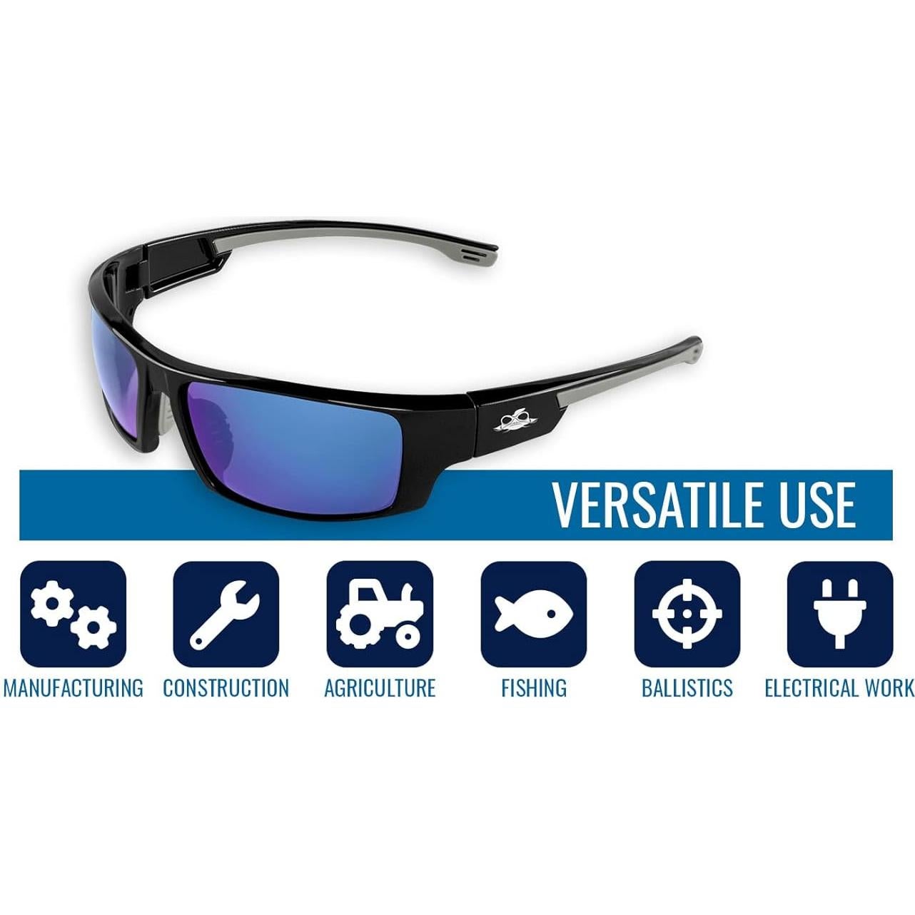 Gafas de Seguridad Bullhead BH95129PFT Espejo Azul Polarizado