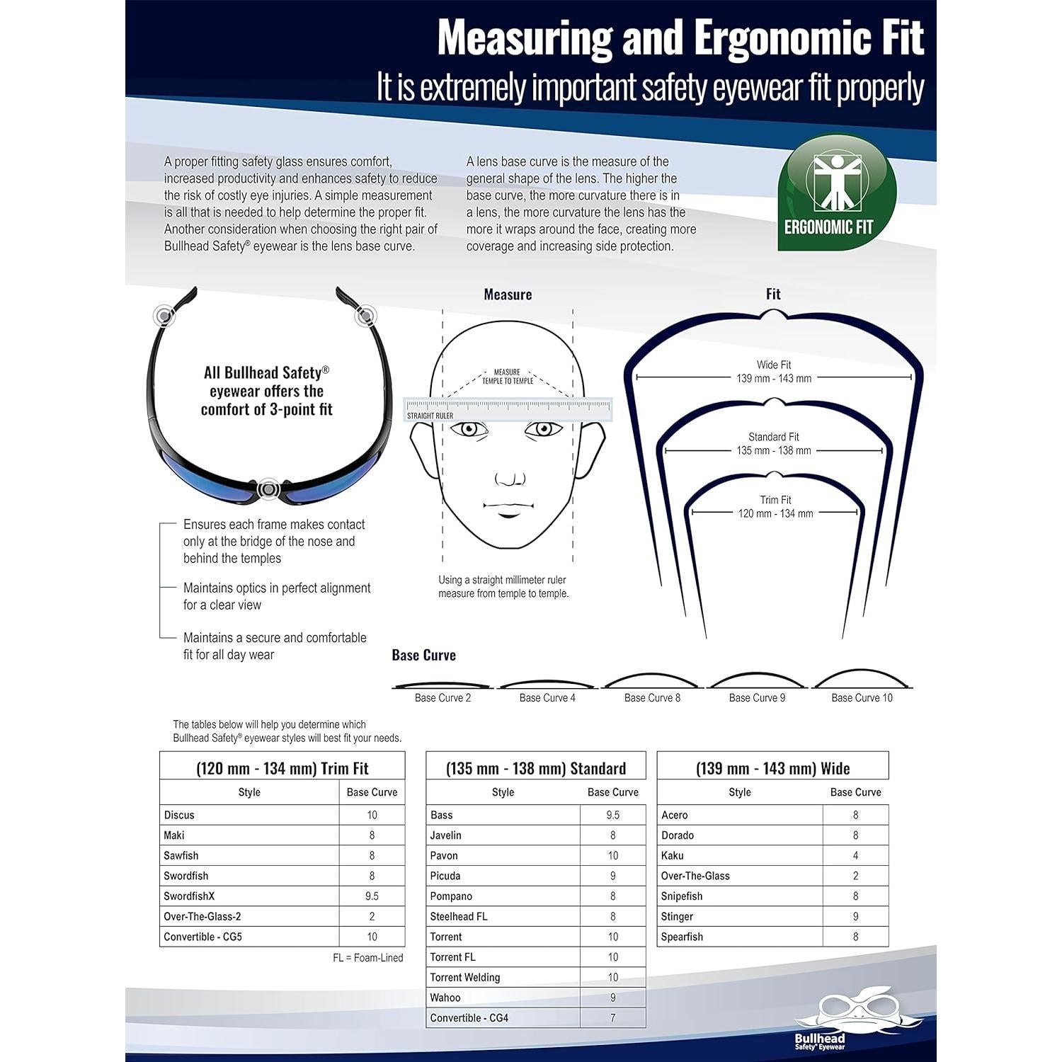 Gafas de Seguridad Bullhead BH95129PFT Espejo Azul Polarizado