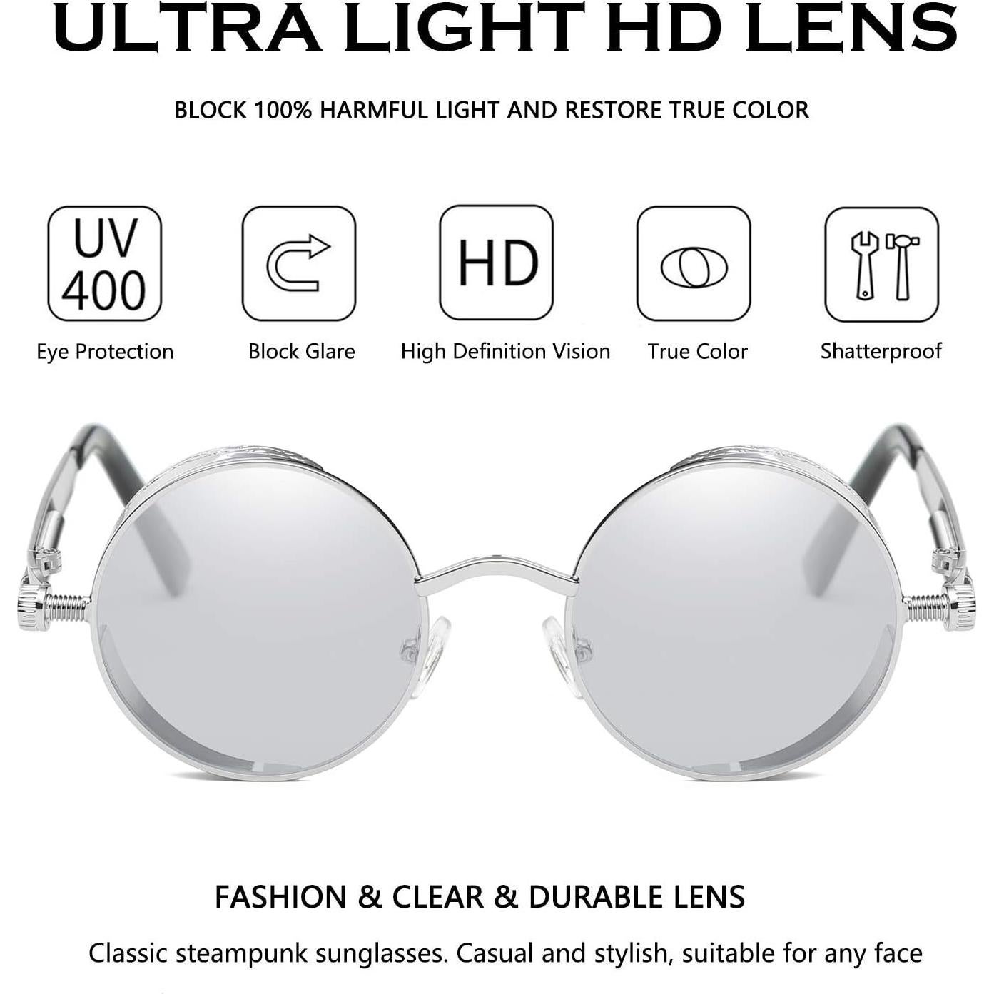 Gafas de Sol Redondas UV400 Dollger Metal Vintage