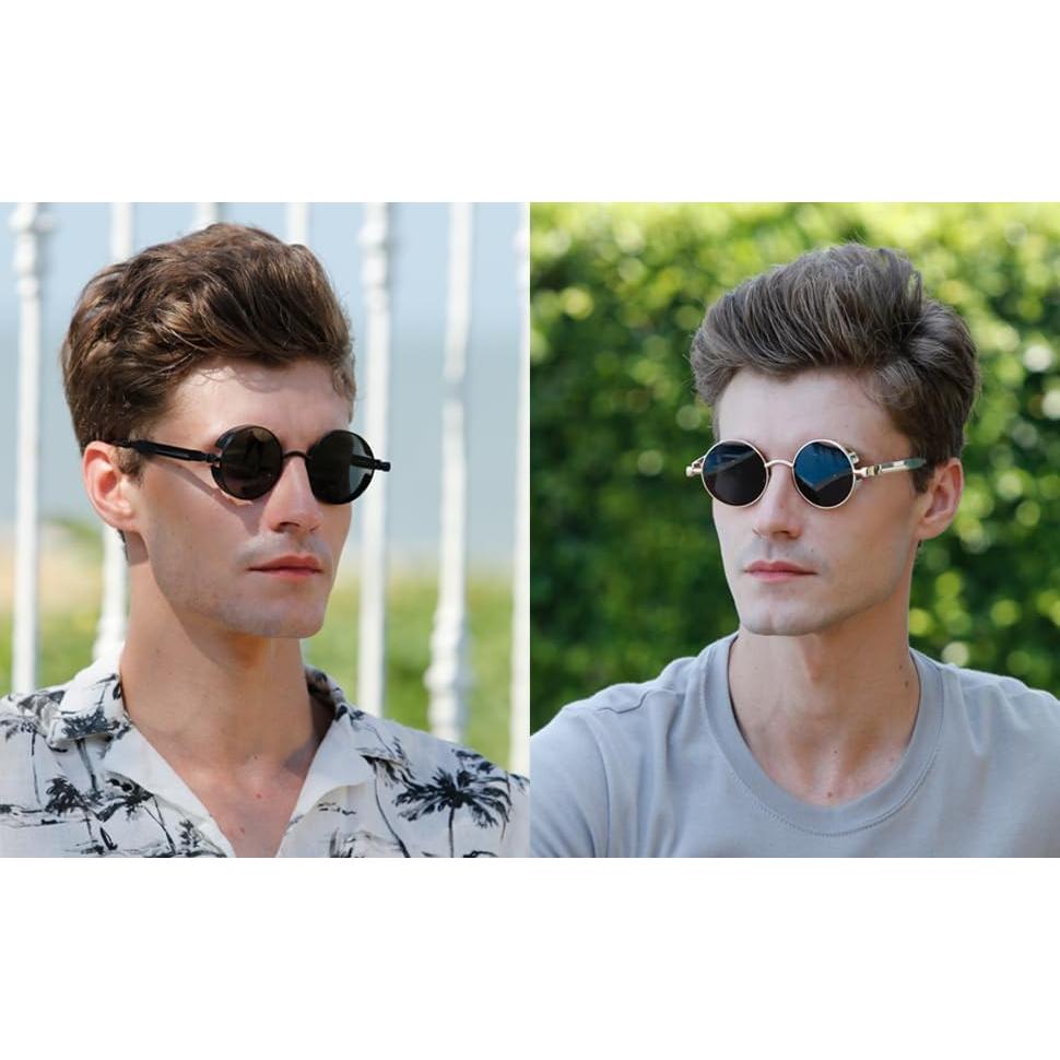 Gafas de Sol Redondas Steampunk Dollger UV400 Metal