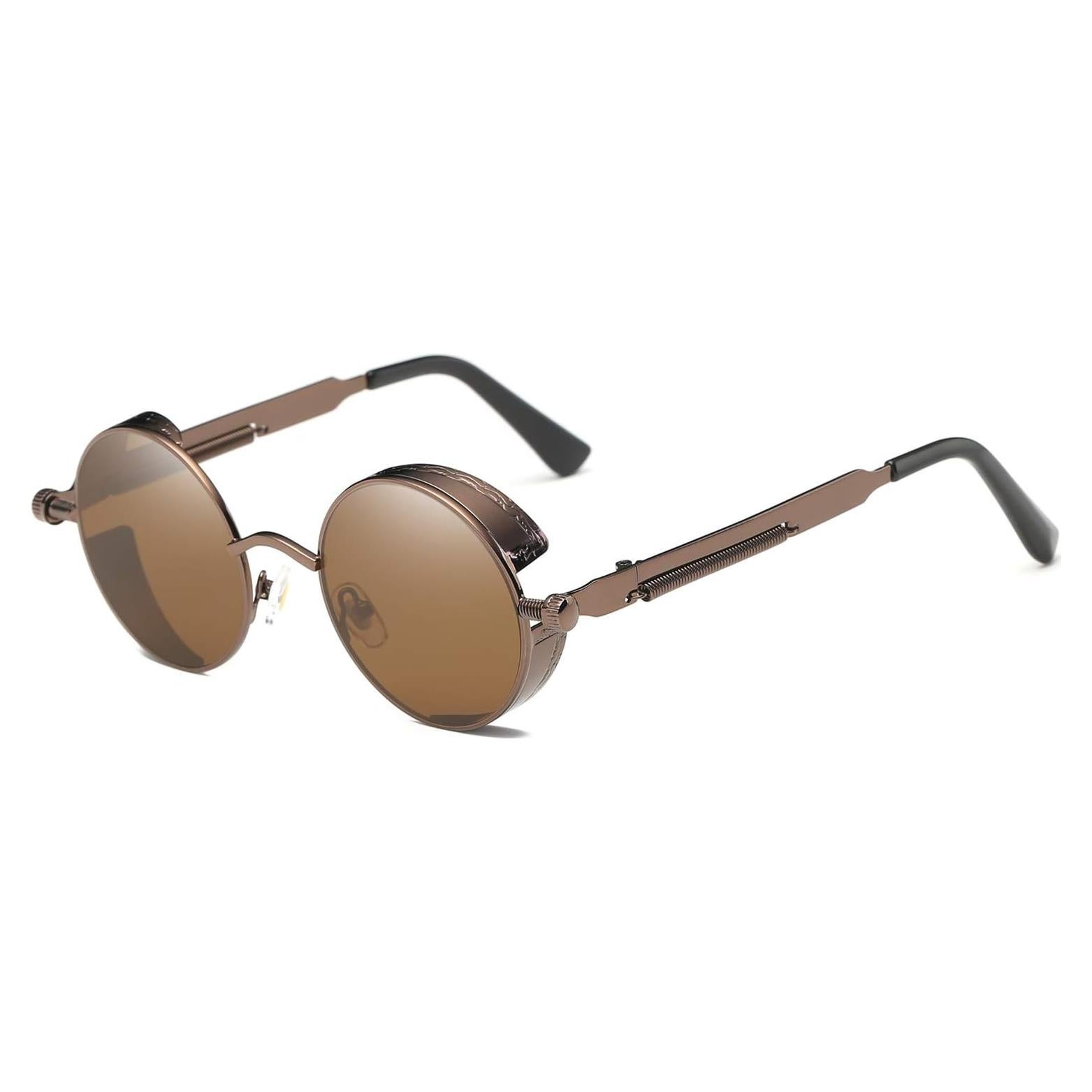 Gafas de Sol Redondas Dollger UV400 Metal Marrón