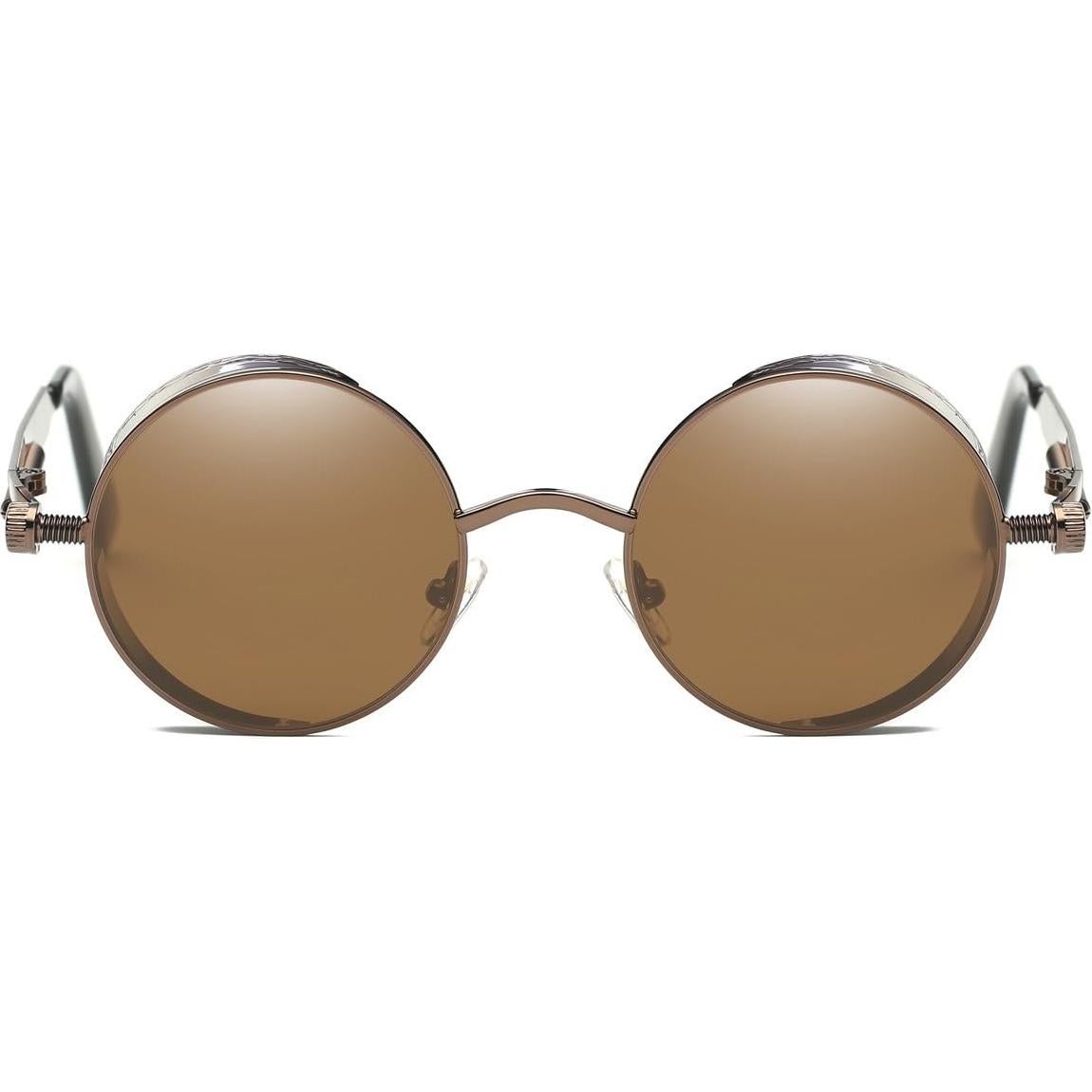 Gafas de Sol Redondas Dollger UV400 Metal Marrón