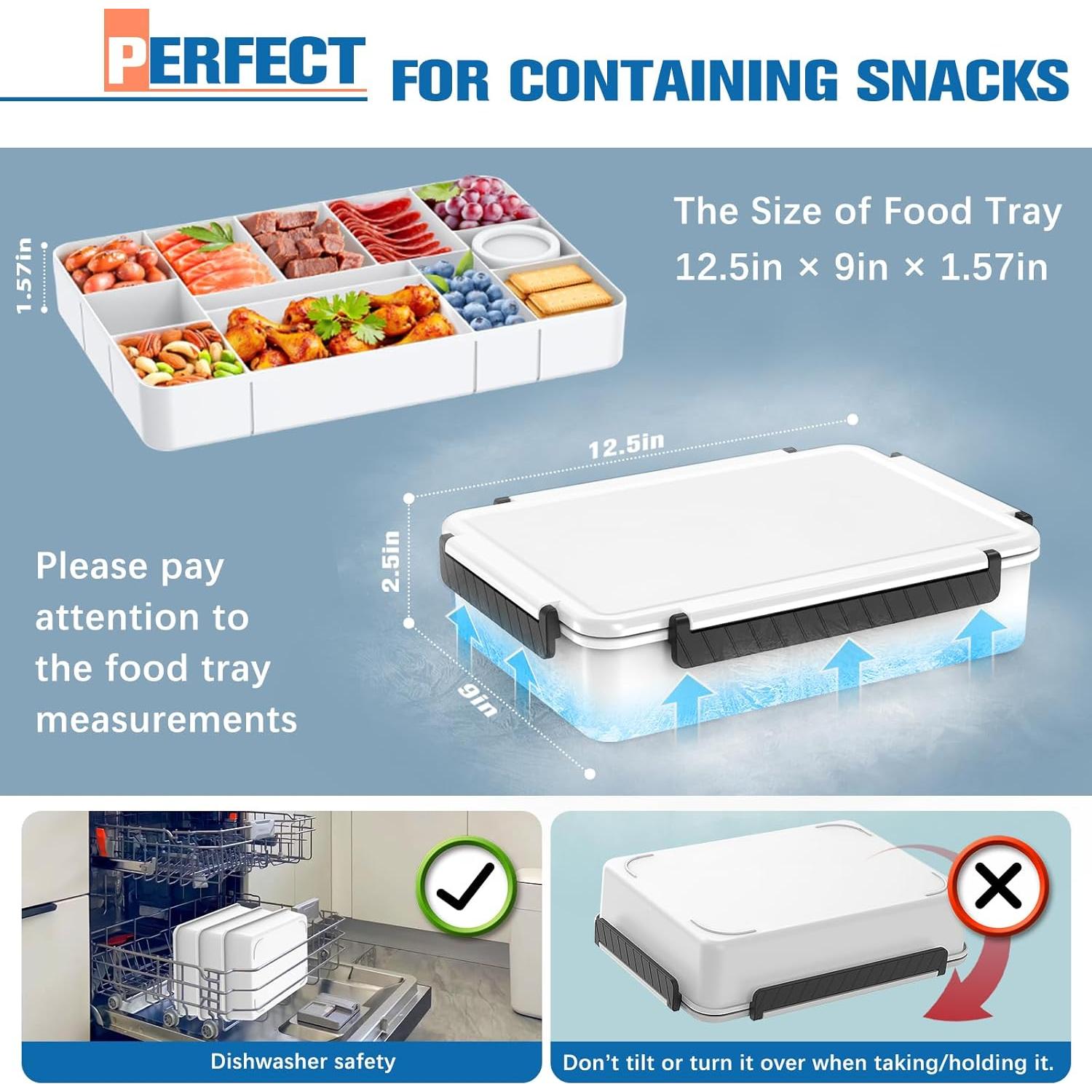 Contenedor de Snacks Portátil Tendware 12 Compartimentos Aislado