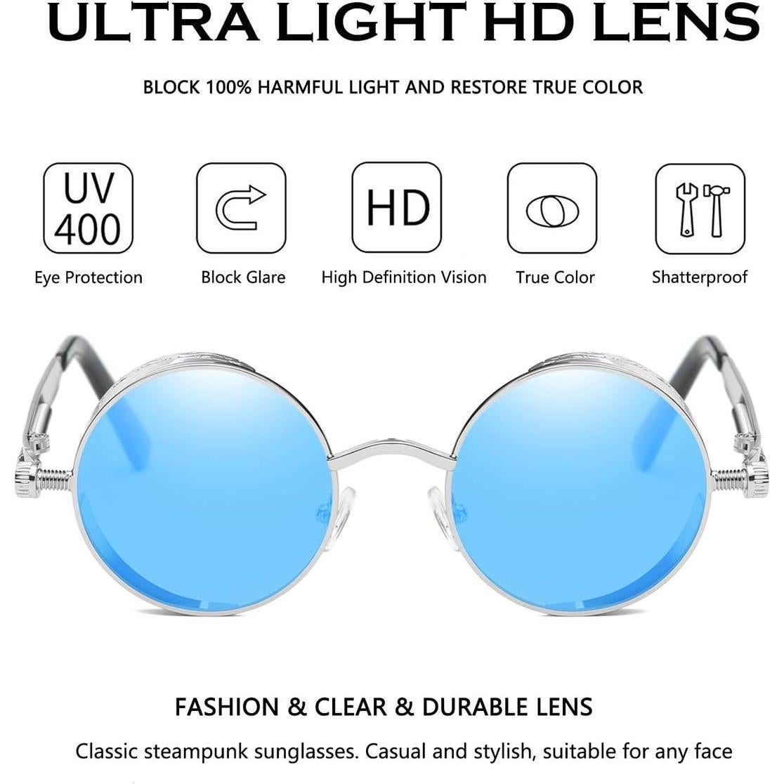 Gafas de Sol Redondas Dollger UV400 Metal Vintage