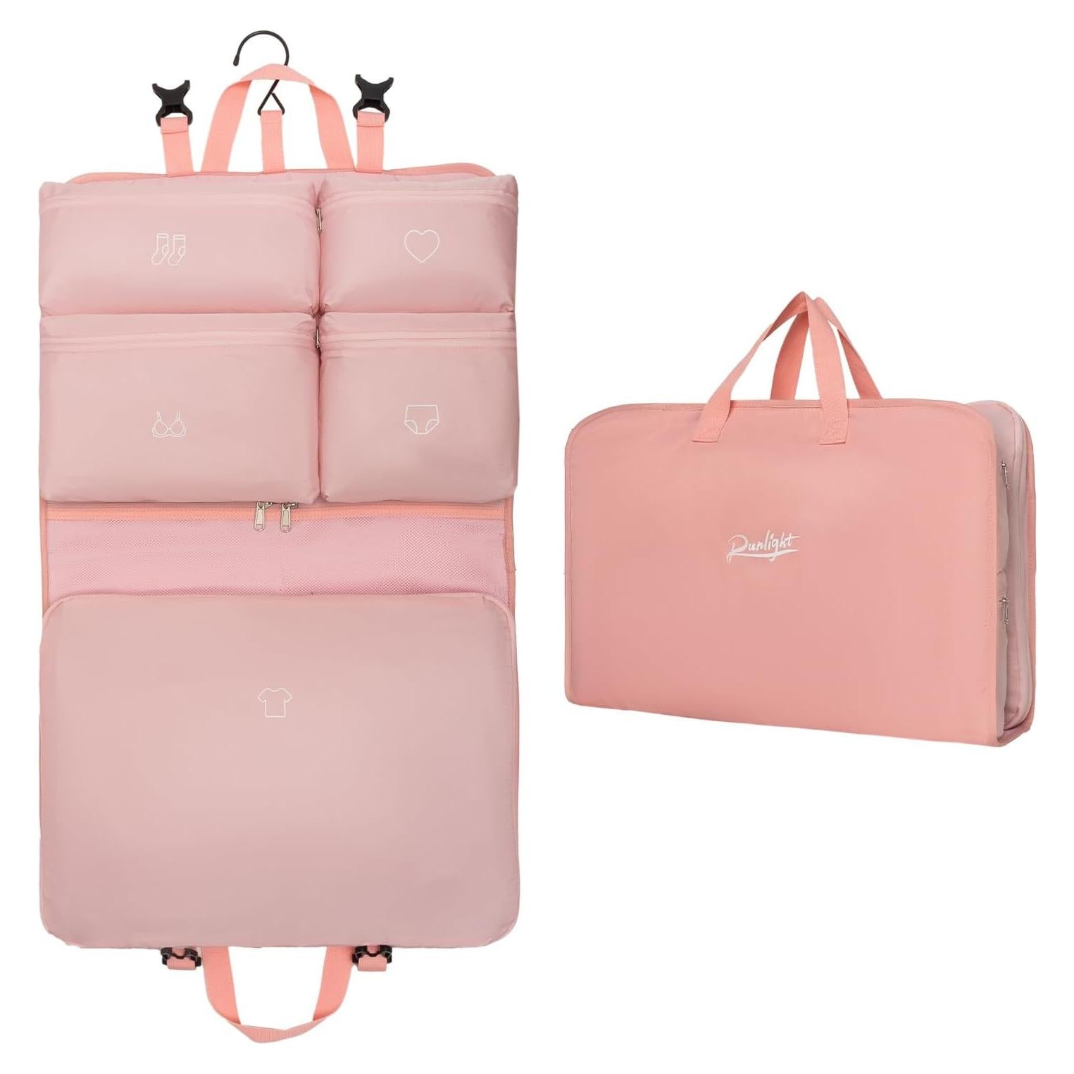 Cubos de Empaque Expandibles Runlight Rosa 5 Bolsillos Viaje