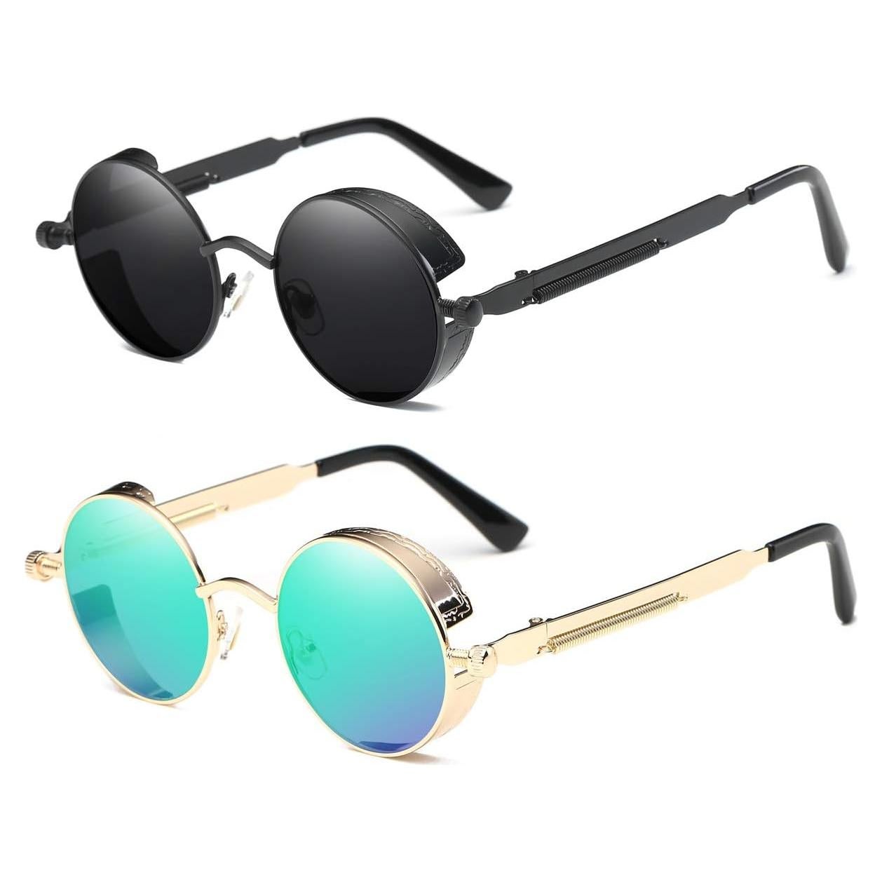 Gafas de Sol Redondas Metal UV400 Dollger - 2 Pares
