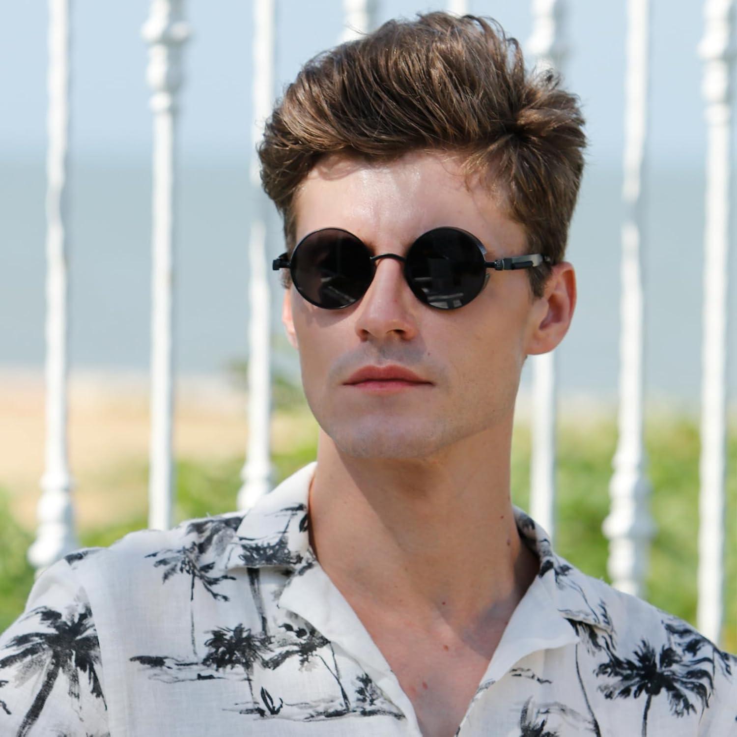 Gafas de Sol Redondas UV400 Metal Retro Dollger