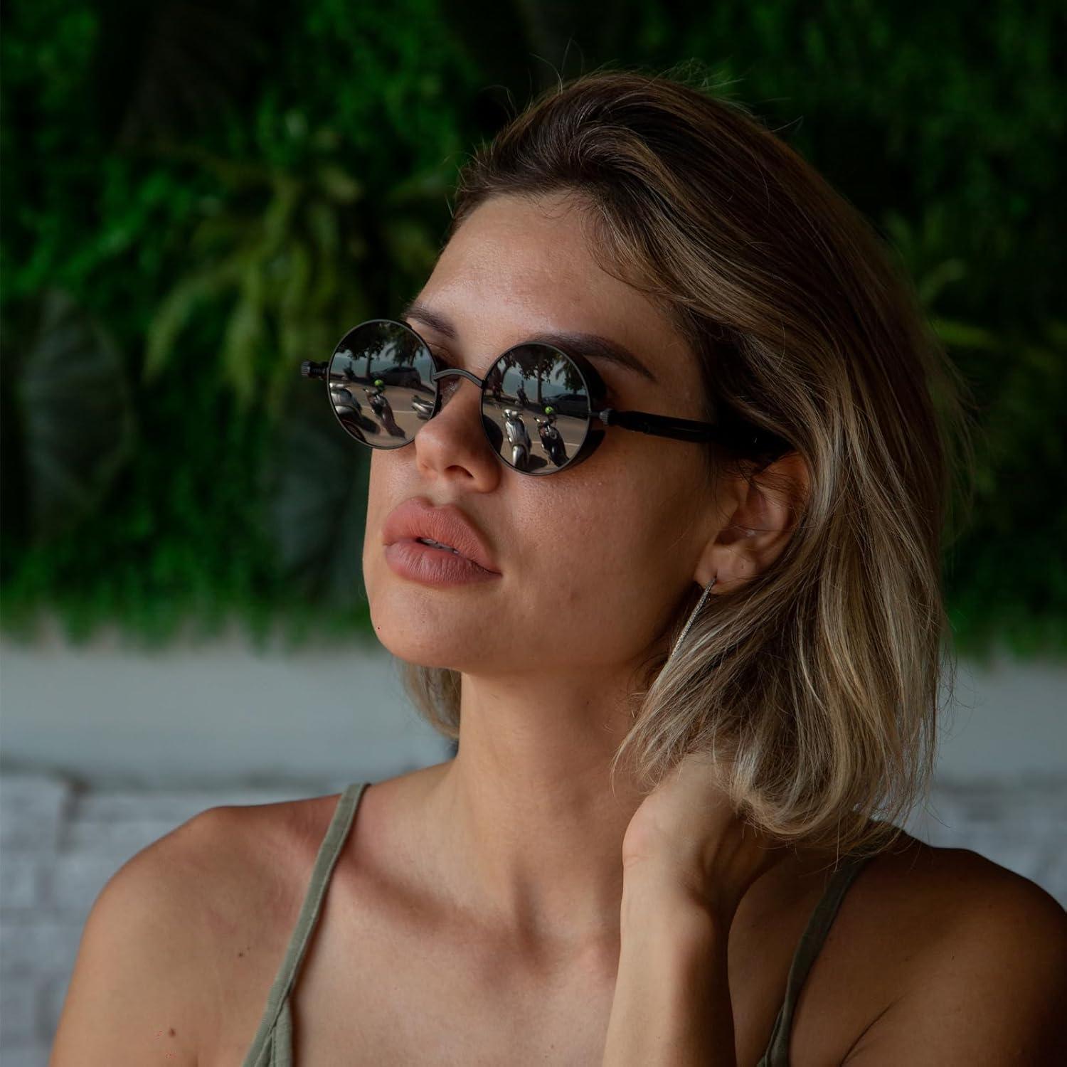 Gafas de Sol Redondas UV400 Metal Retro Dollger