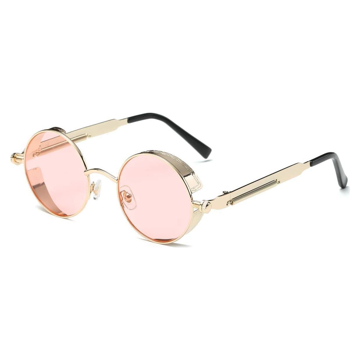 Gafas de Sol Redondas UV400 Metal Dollger Rosa/Dorado