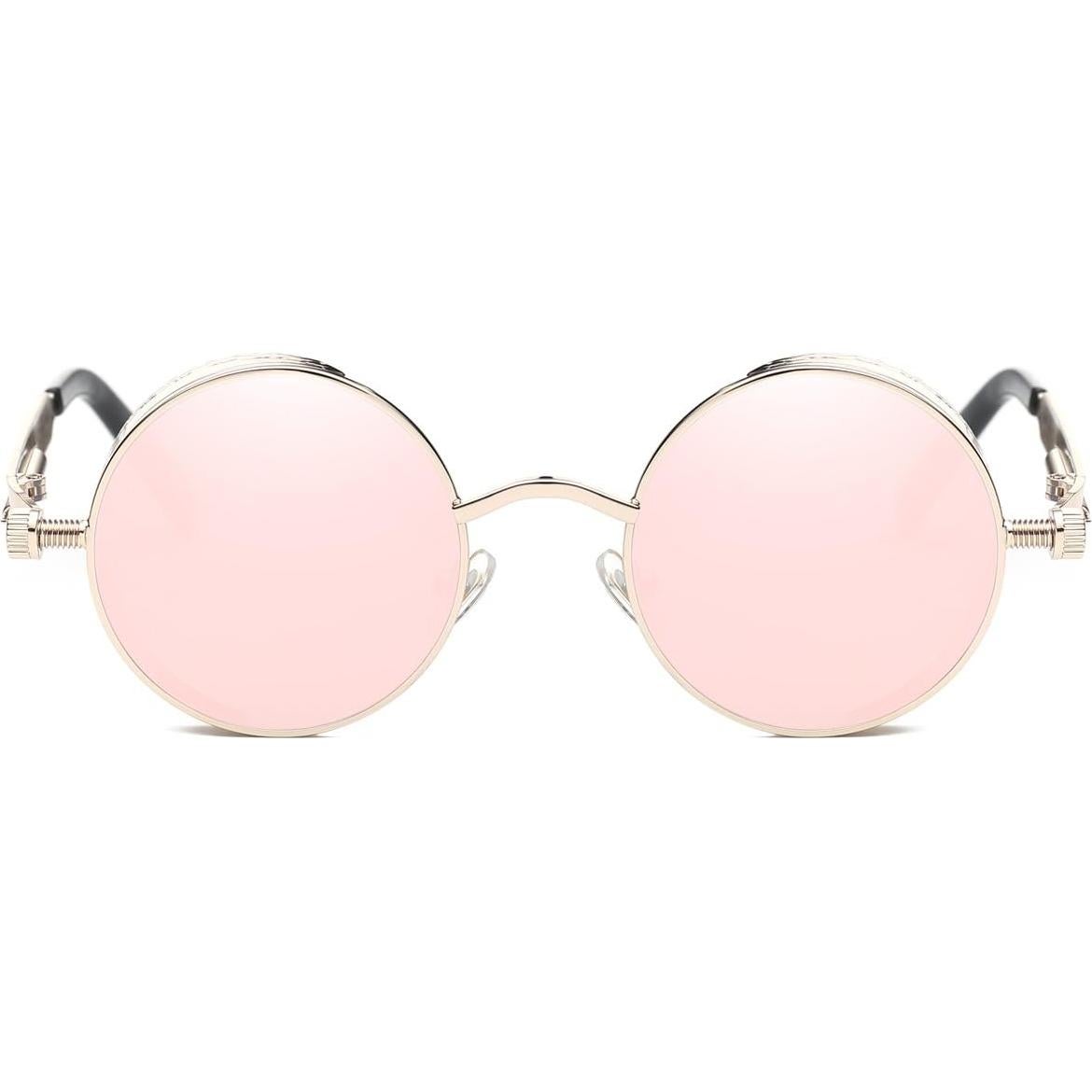 Gafas de sol redondas Dollger UV400 metal rosa dorado