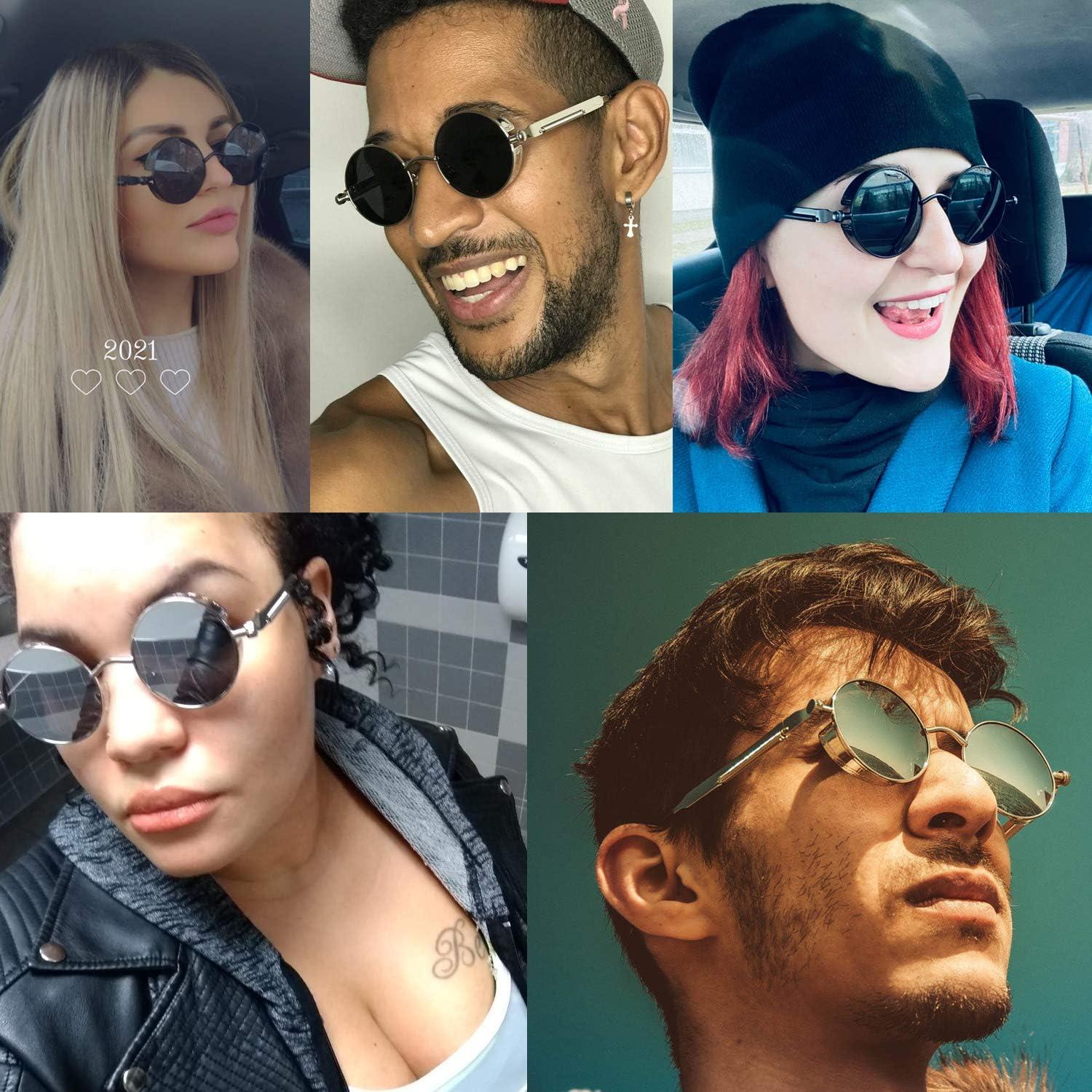 Gafas de Sol Redondas Dollger Metal UV400 Estilo Retro