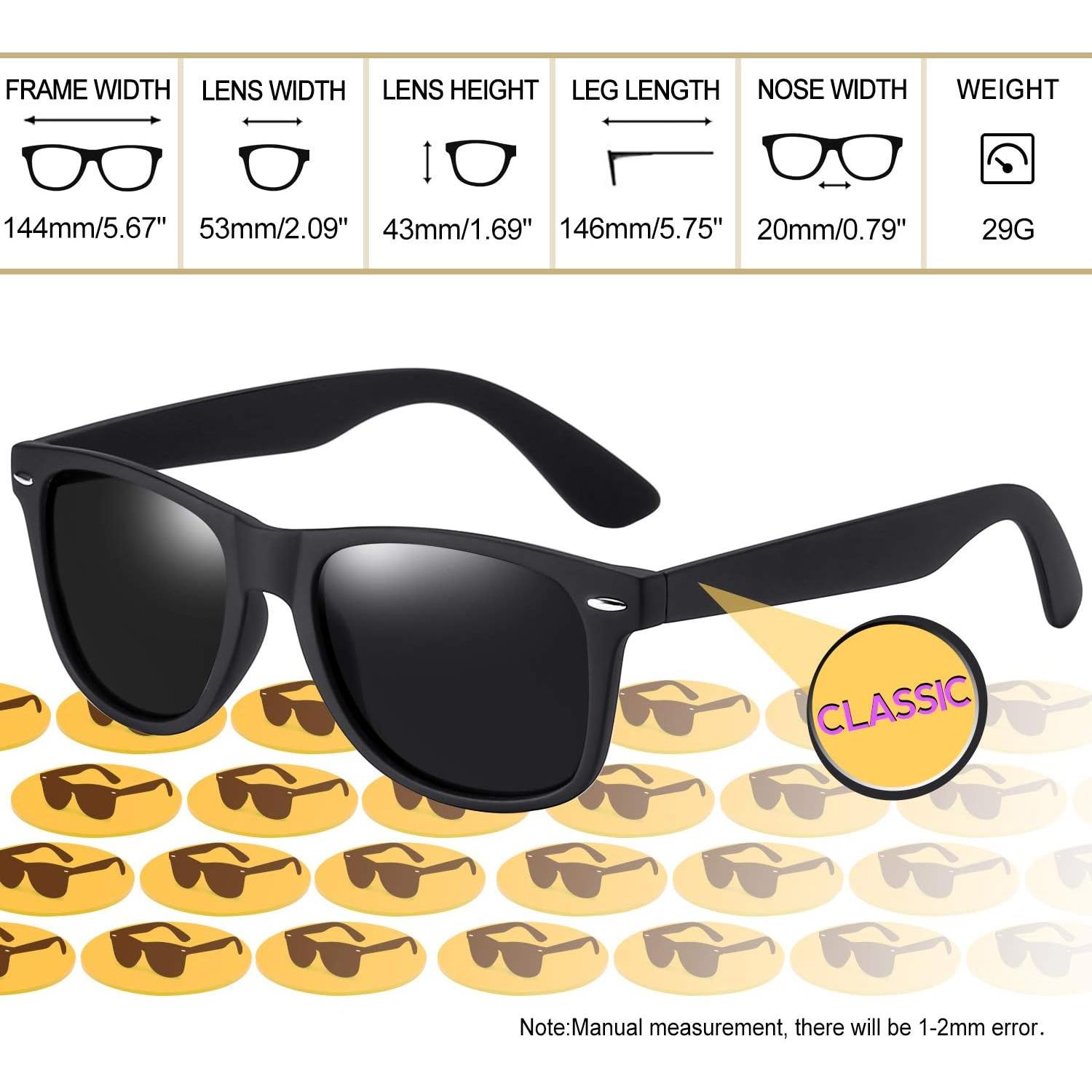 Gafas de sol cuadradas Joopin polarizadas UV400 unisex