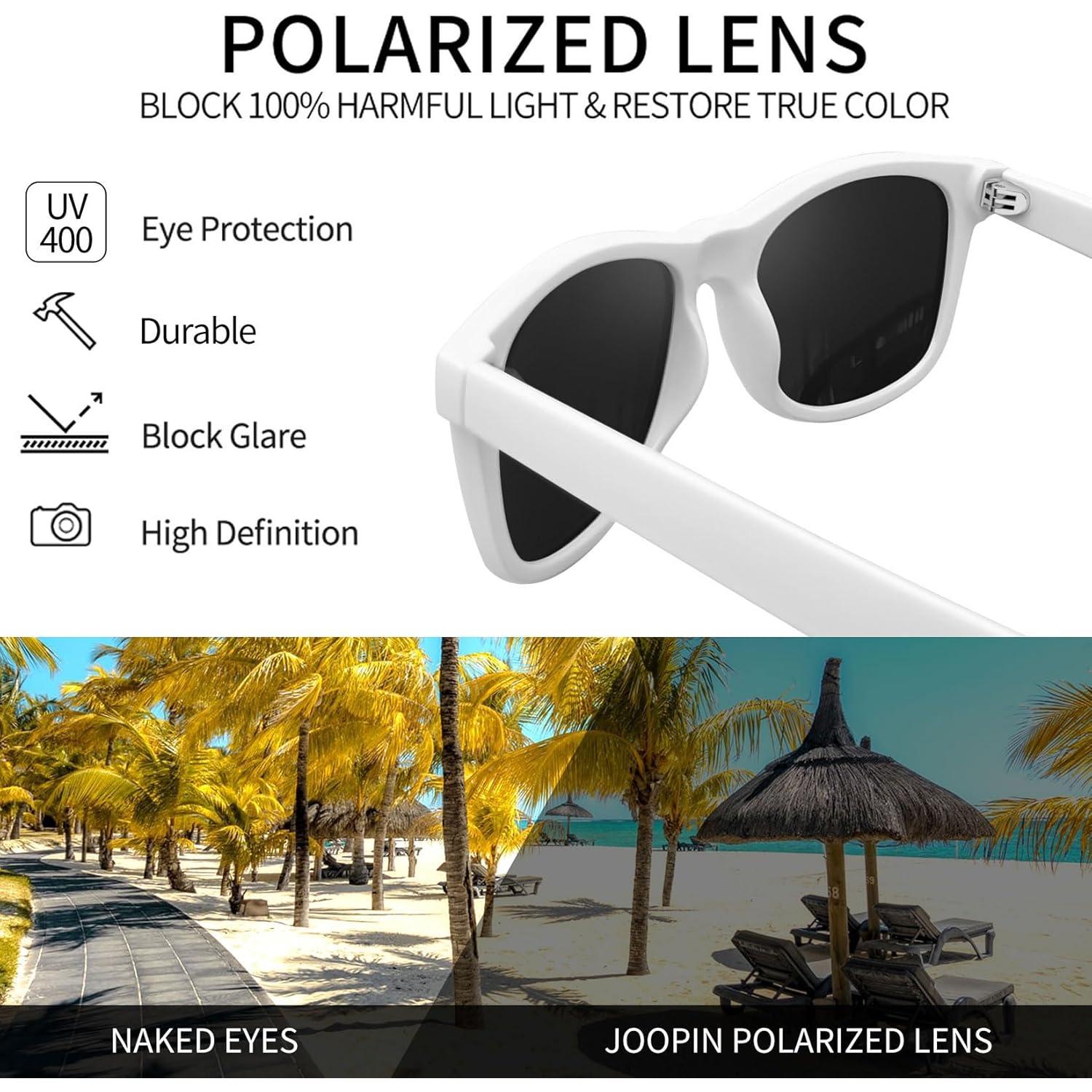 Gafas de sol cuadradas Joopin UV400 polarizadas unisex