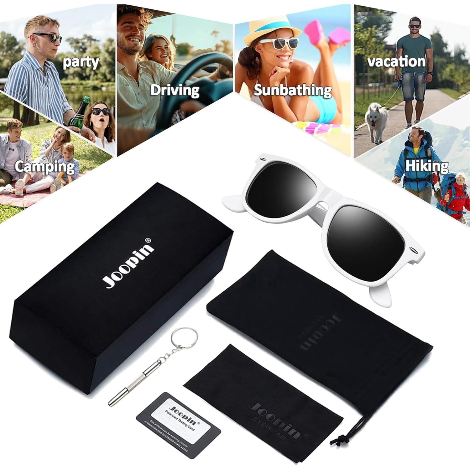 Gafas de sol cuadradas Joopin UV400 polarizadas unisex