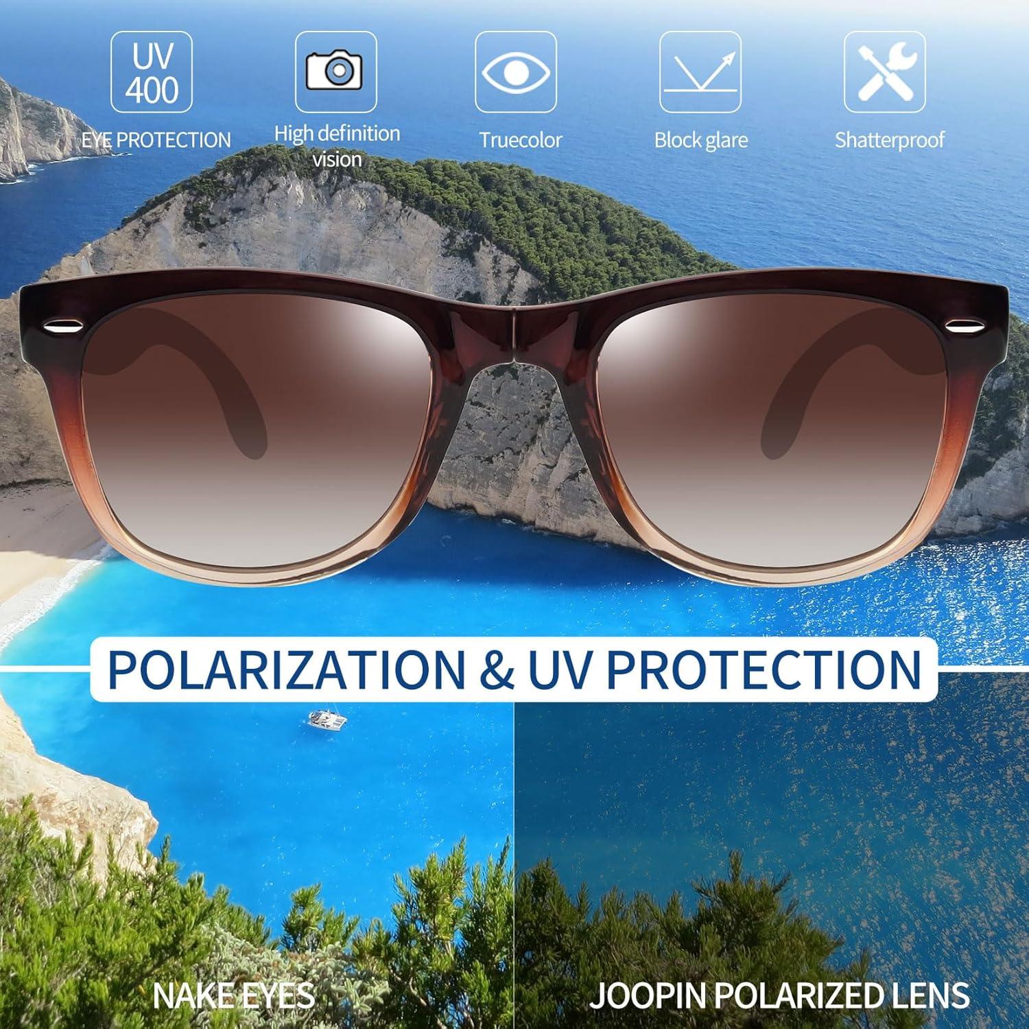 Gafas de sol Joopin cuadradas polarizadas UV400 para hombres y mujeres