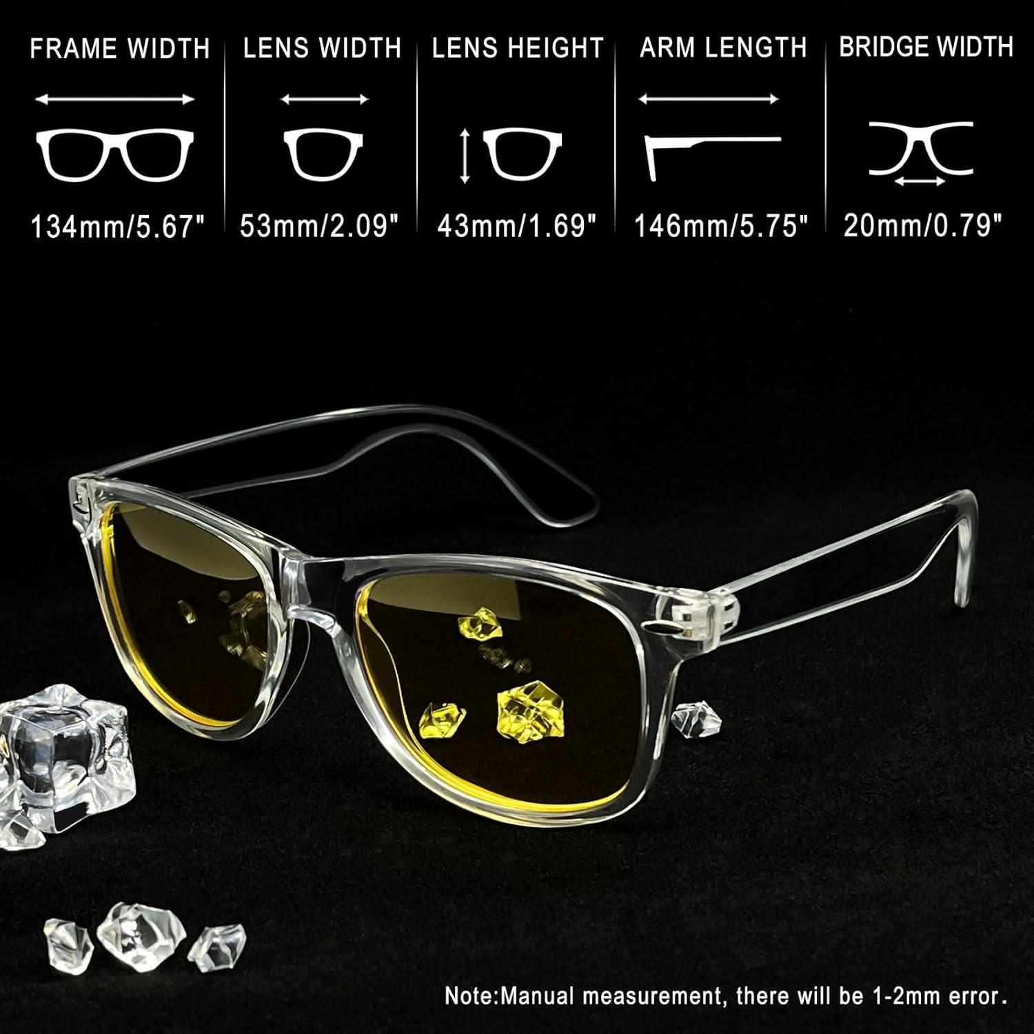 Gafas de sol Joopin cuadradas amarillas UV400 unisex