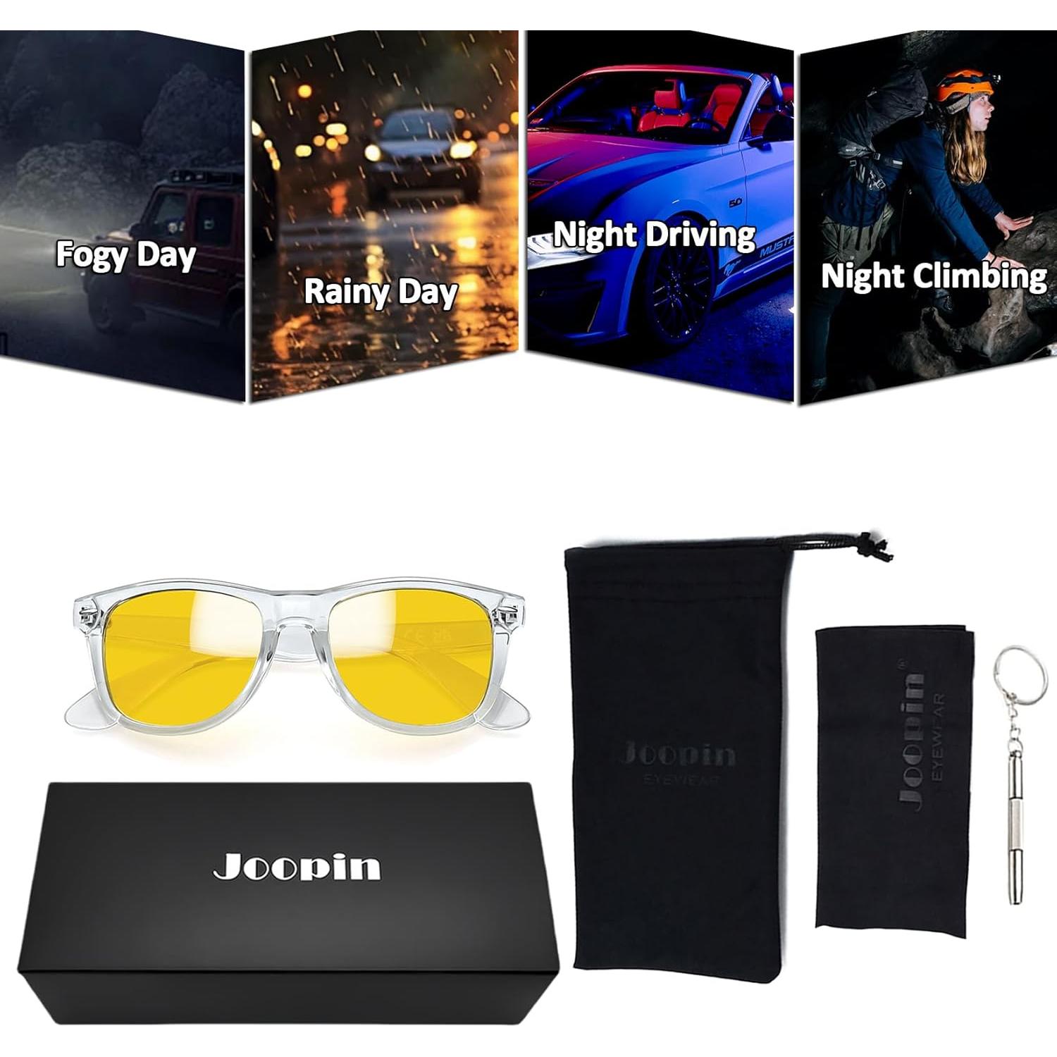 Gafas de sol Joopin cuadradas amarillas UV400 unisex