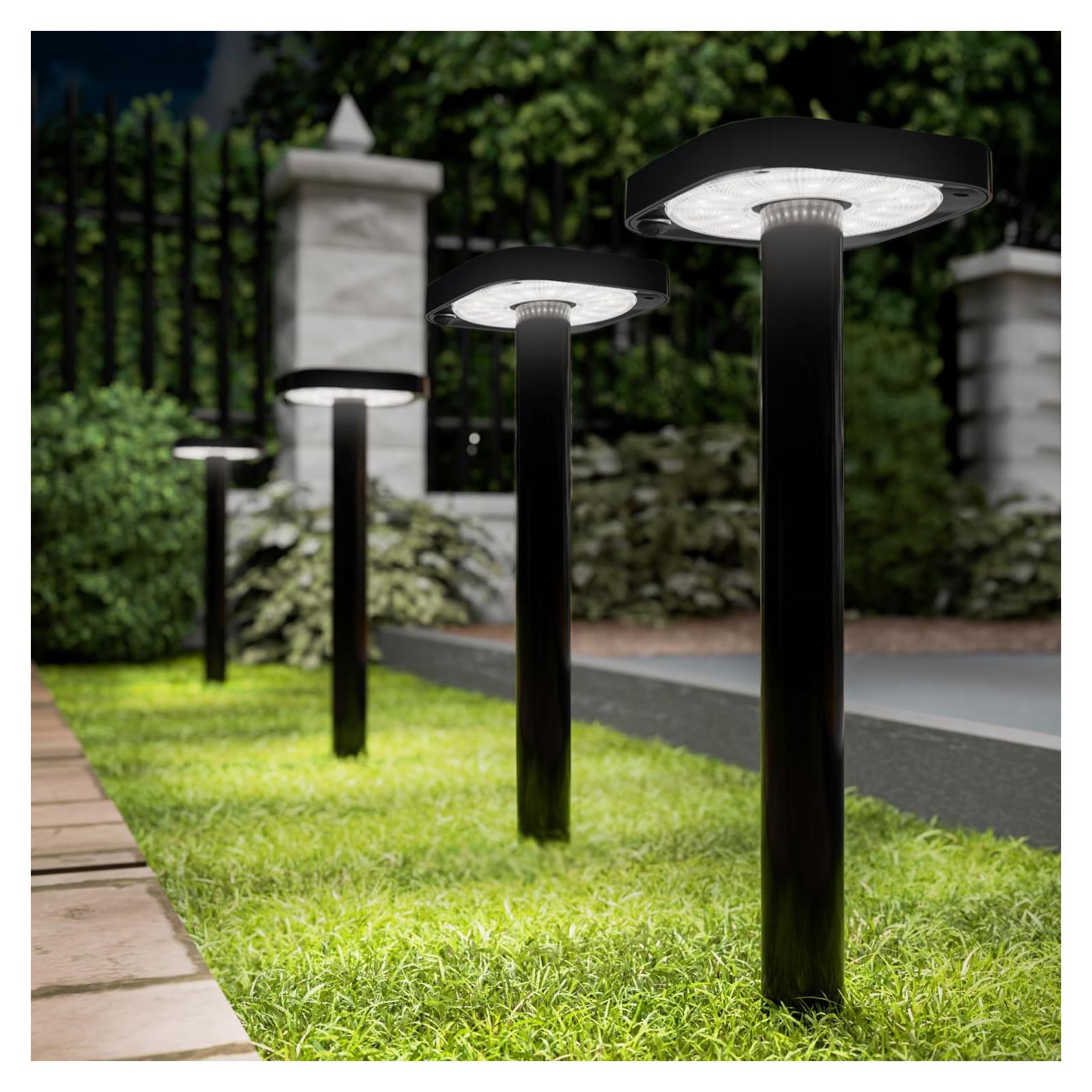 Sunco 6 Luces LED Solares Cuadradas 2W 120 Lúmenes