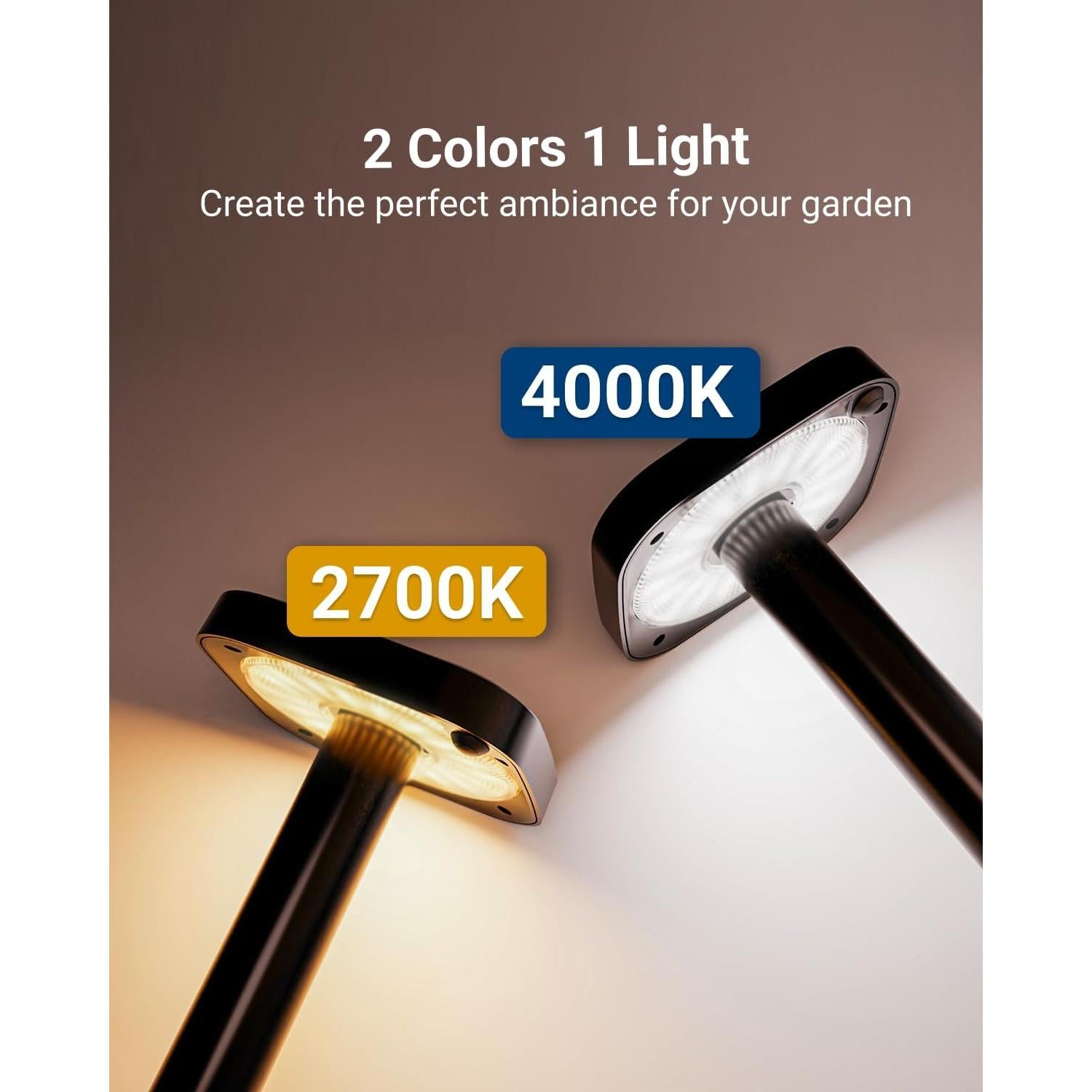 Sunco 6 Luces LED Solares Cuadradas 2W 120 Lúmenes