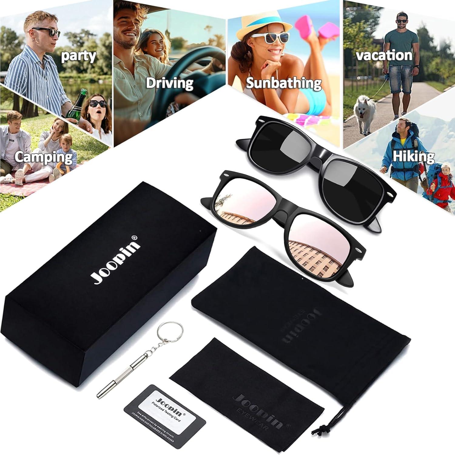 Gafas de sol Joopin cuadradas polarizadas UV400 para hombres y mujeres