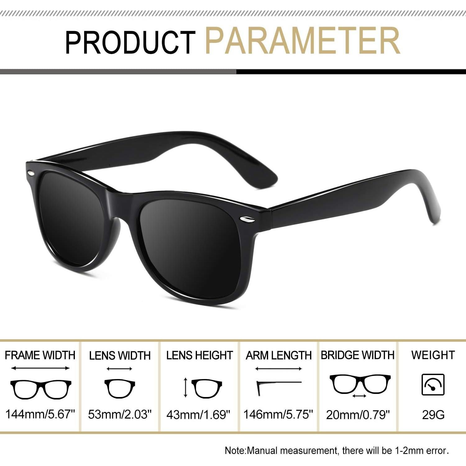 Gafas de sol Joopin cuadradas polarizadas UV400 unisex