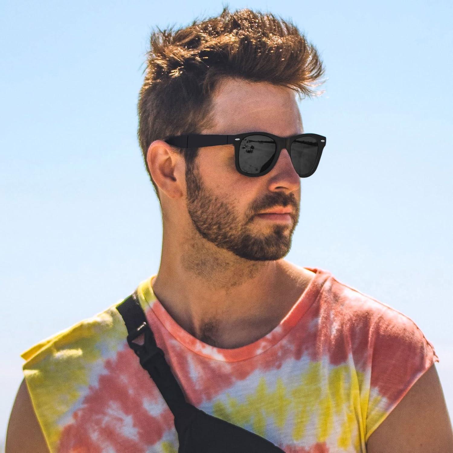 Gafas de sol cuadradas Joopin plegables UV400 polarizadas