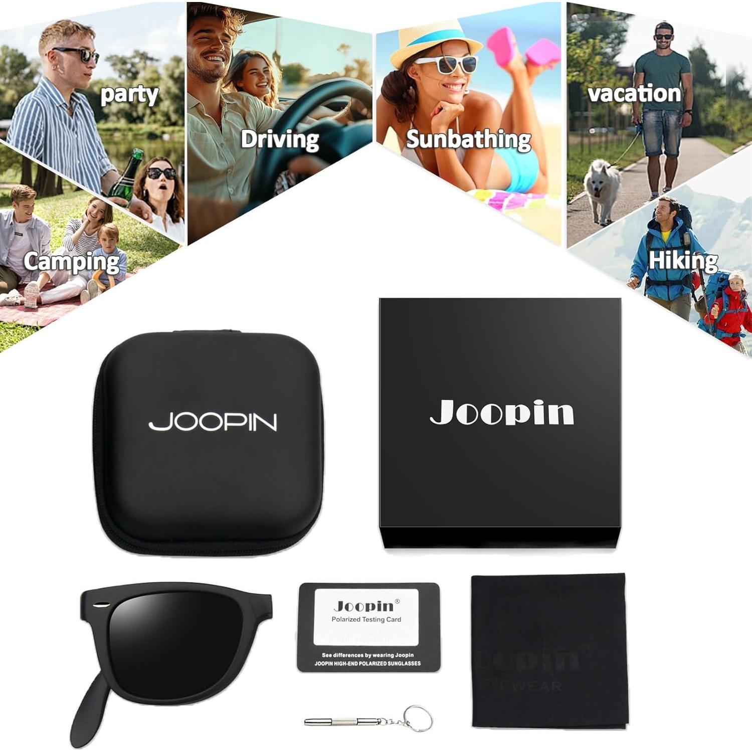 Gafas de sol cuadradas Joopin plegables UV400 polarizadas