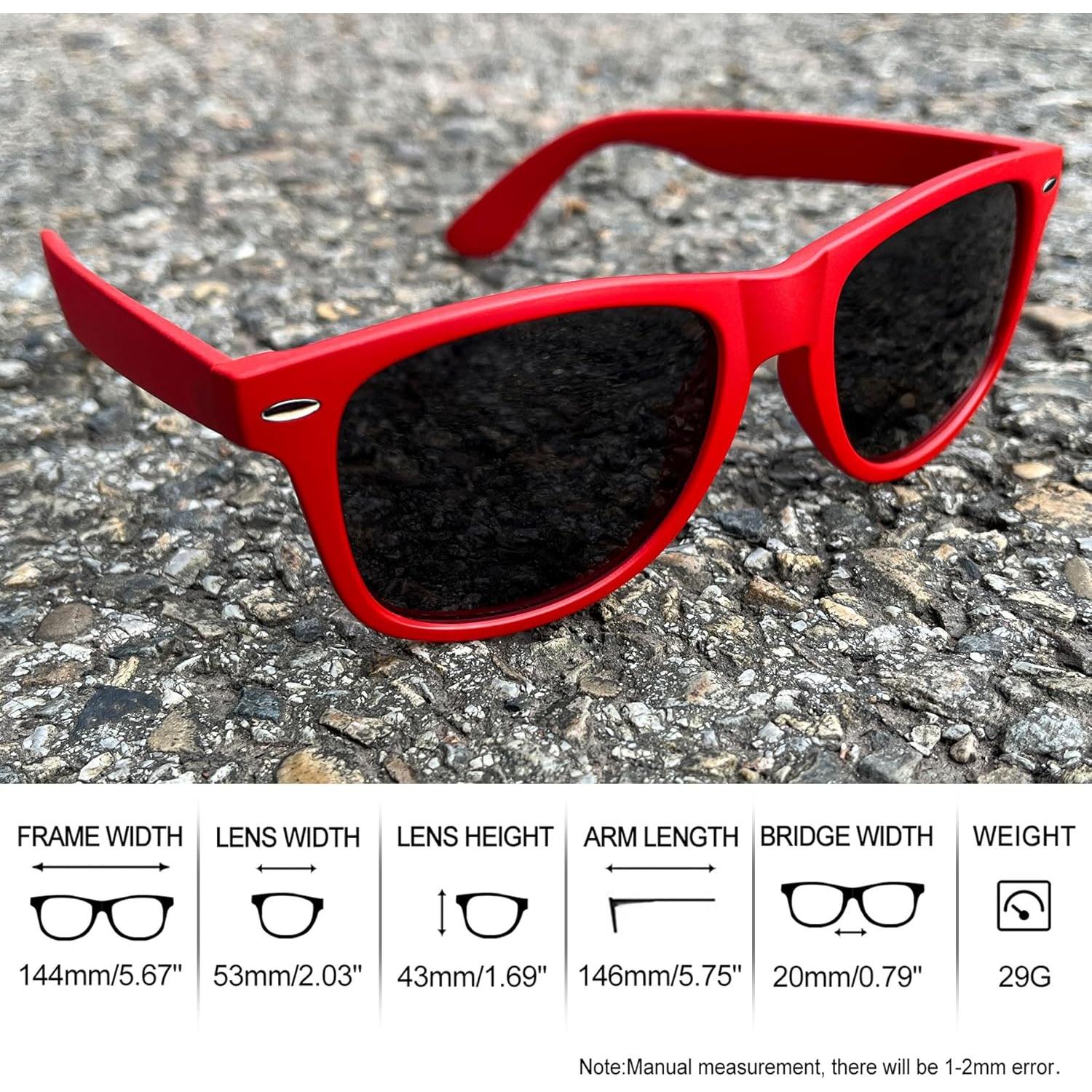 Gafas de sol Joopin cuadradas polarizadas UV400 rojas