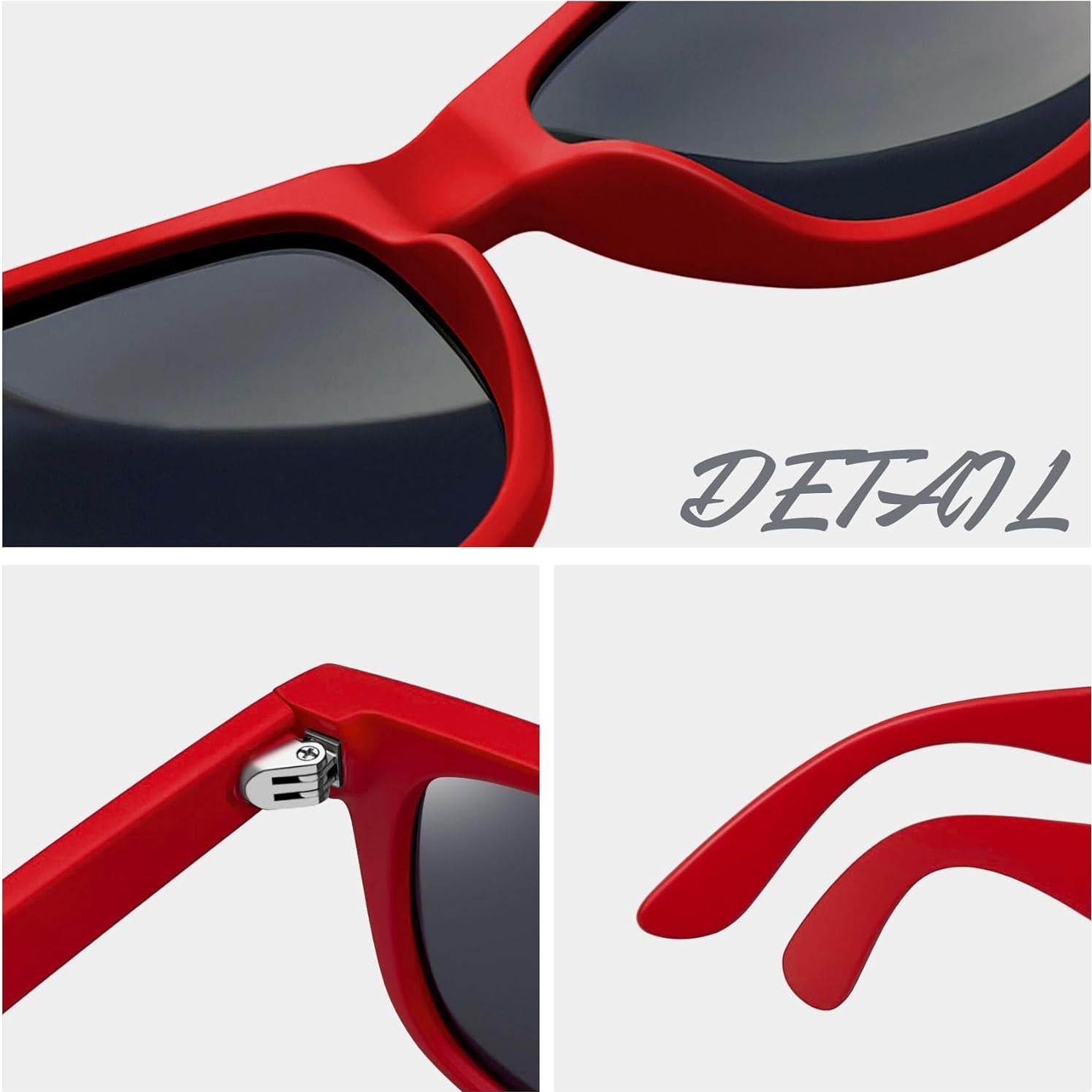 Gafas de sol Joopin cuadradas polarizadas UV400 rojas