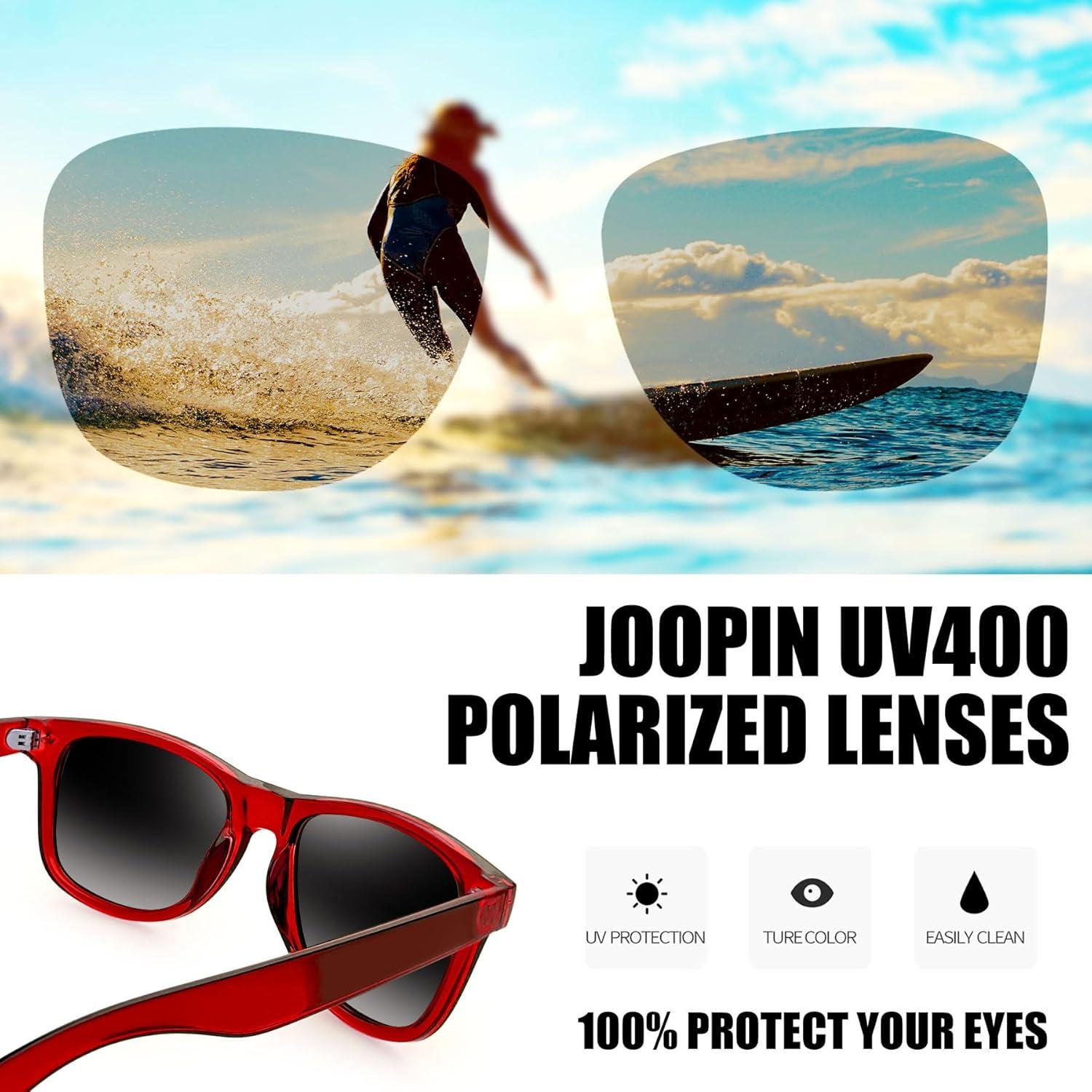 Gafas de sol Joopin cuadradas polarizadas UV400 rojas