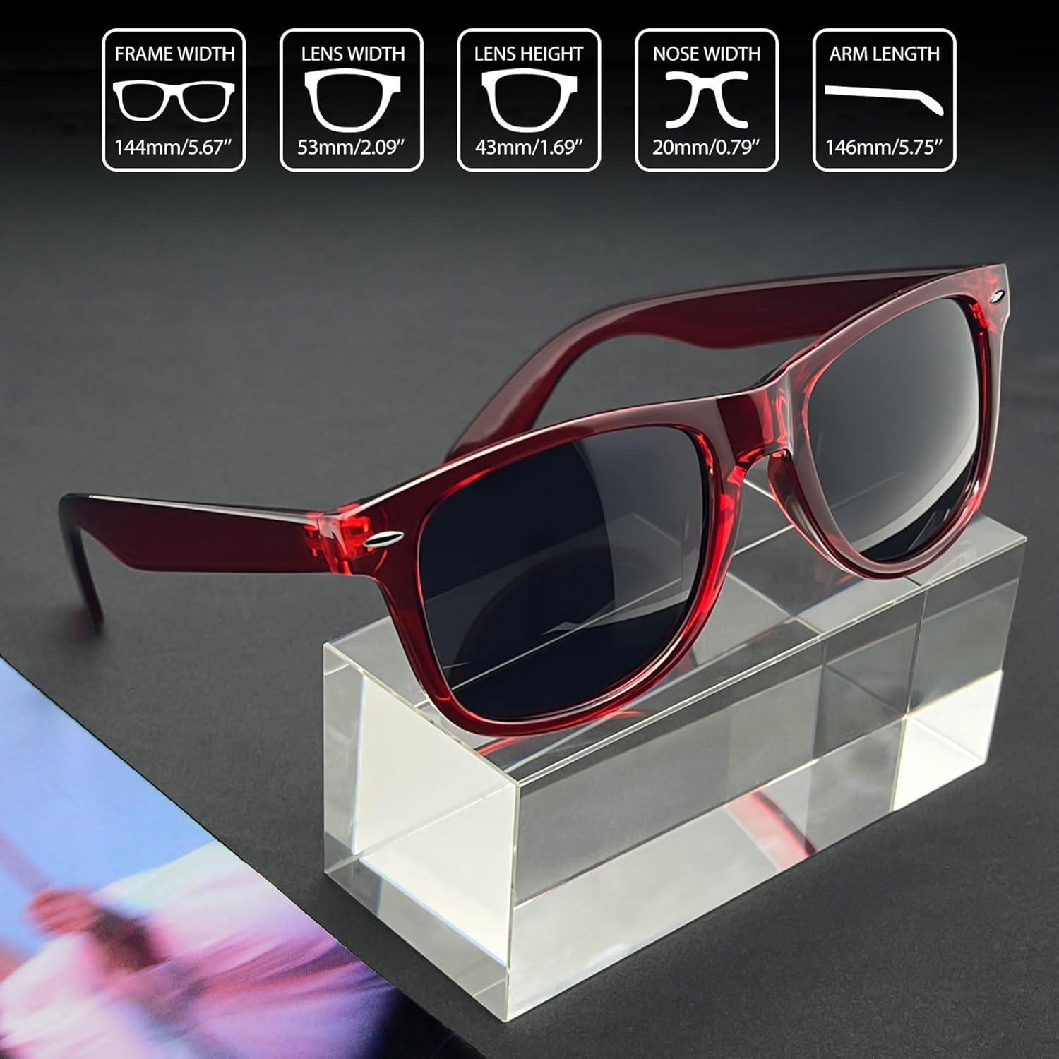 Gafas de sol Joopin cuadradas polarizadas UV400 rojas