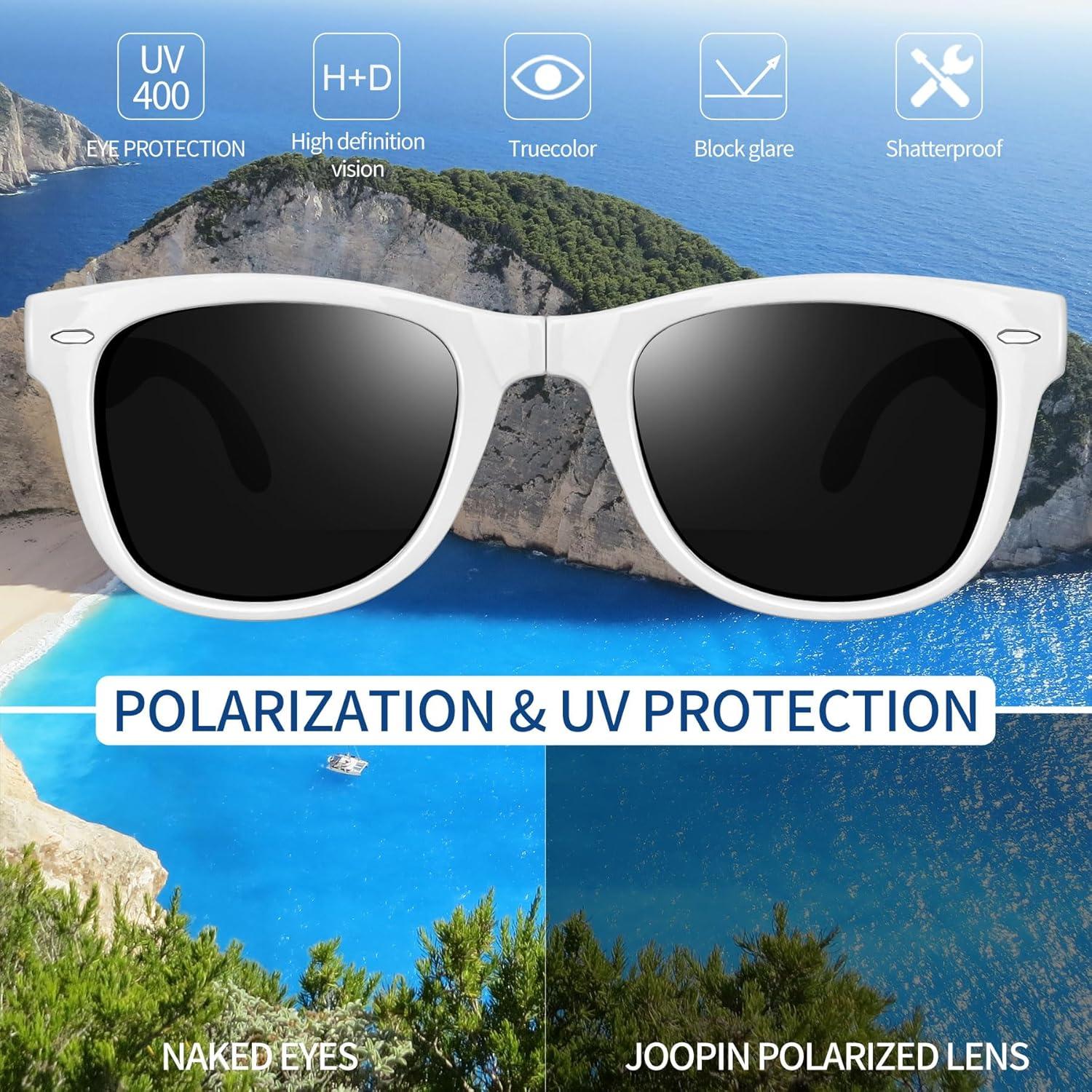 Gafas de sol Joopin plegables UV400 polarizadas blancas