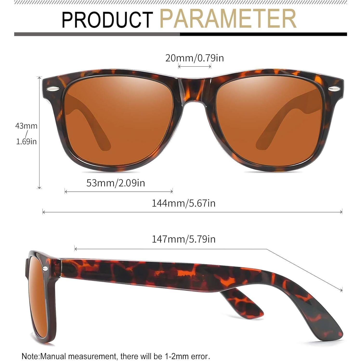 Gafas de sol Joopin polarizadas UV400 unisex paquete de 2