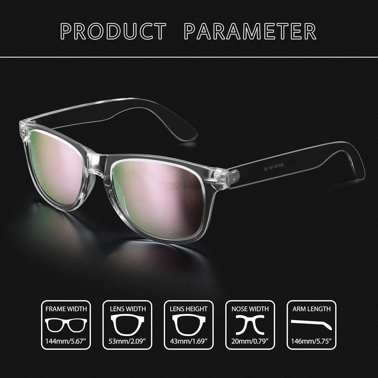 Gafas de sol cuadradas Joopin UV400 polarizadas unisex