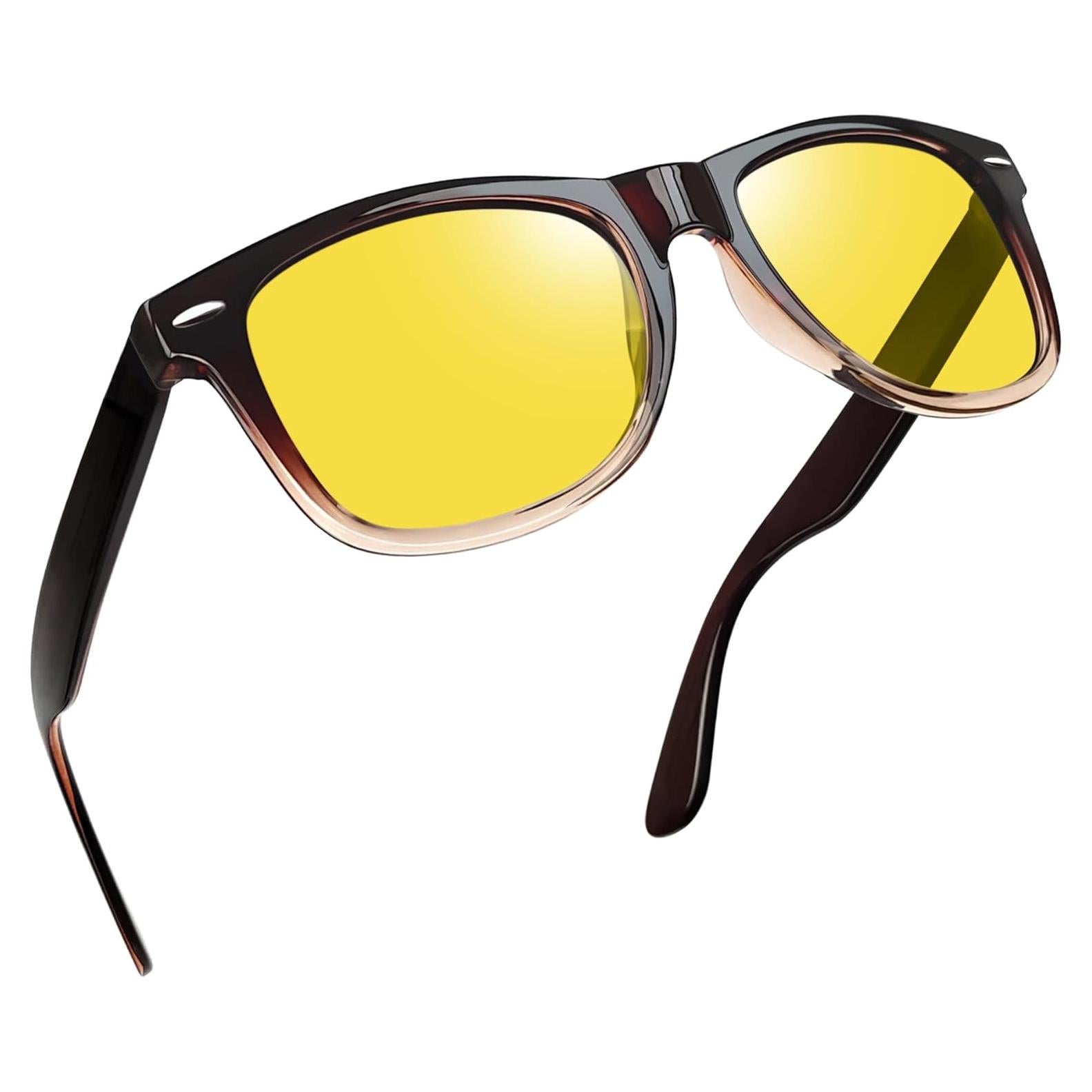 Gafas de sol Joopin cuadradas UV400 unisex marrón degradado
