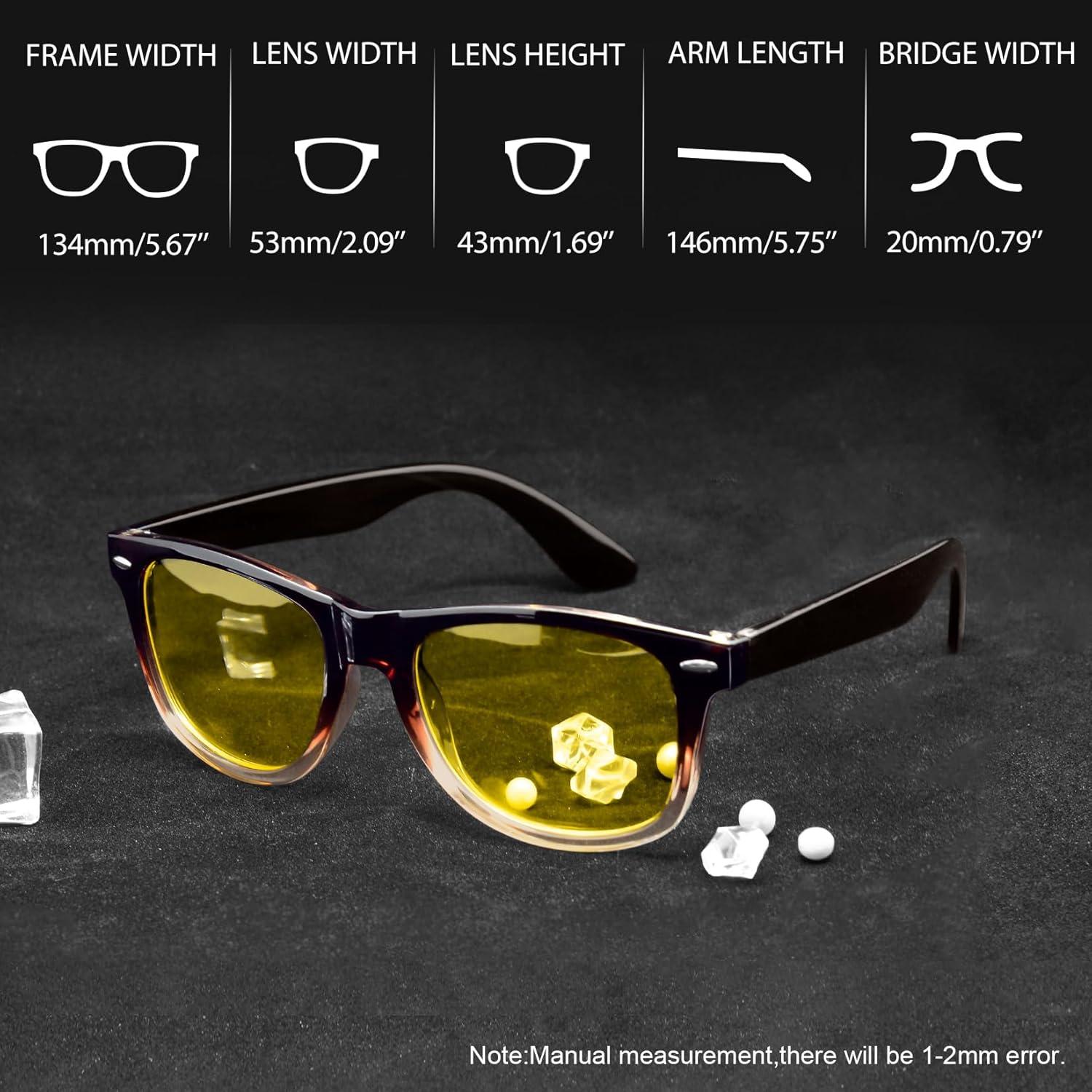 Gafas de sol Joopin cuadradas UV400 unisex marrón degradado