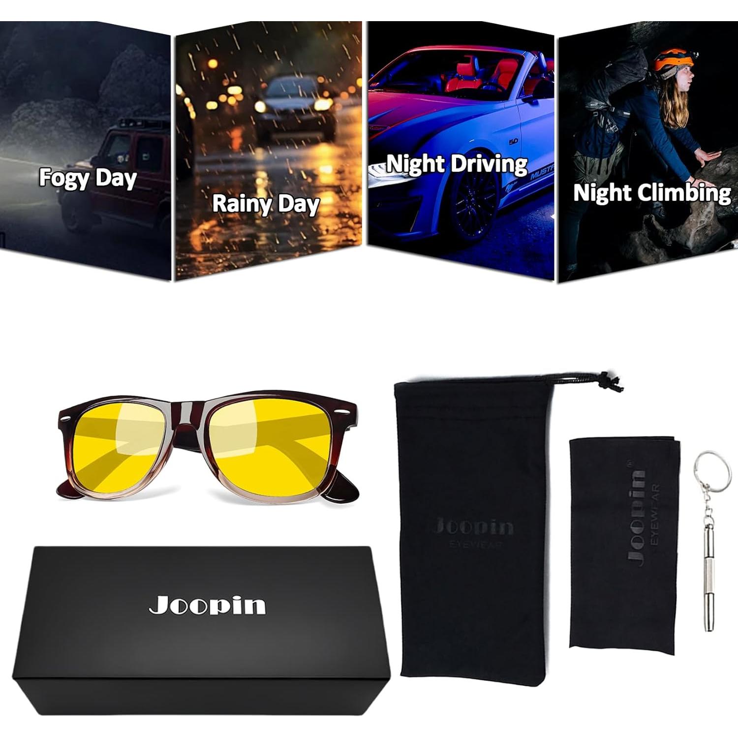 Gafas de sol Joopin cuadradas UV400 unisex marrón degradado