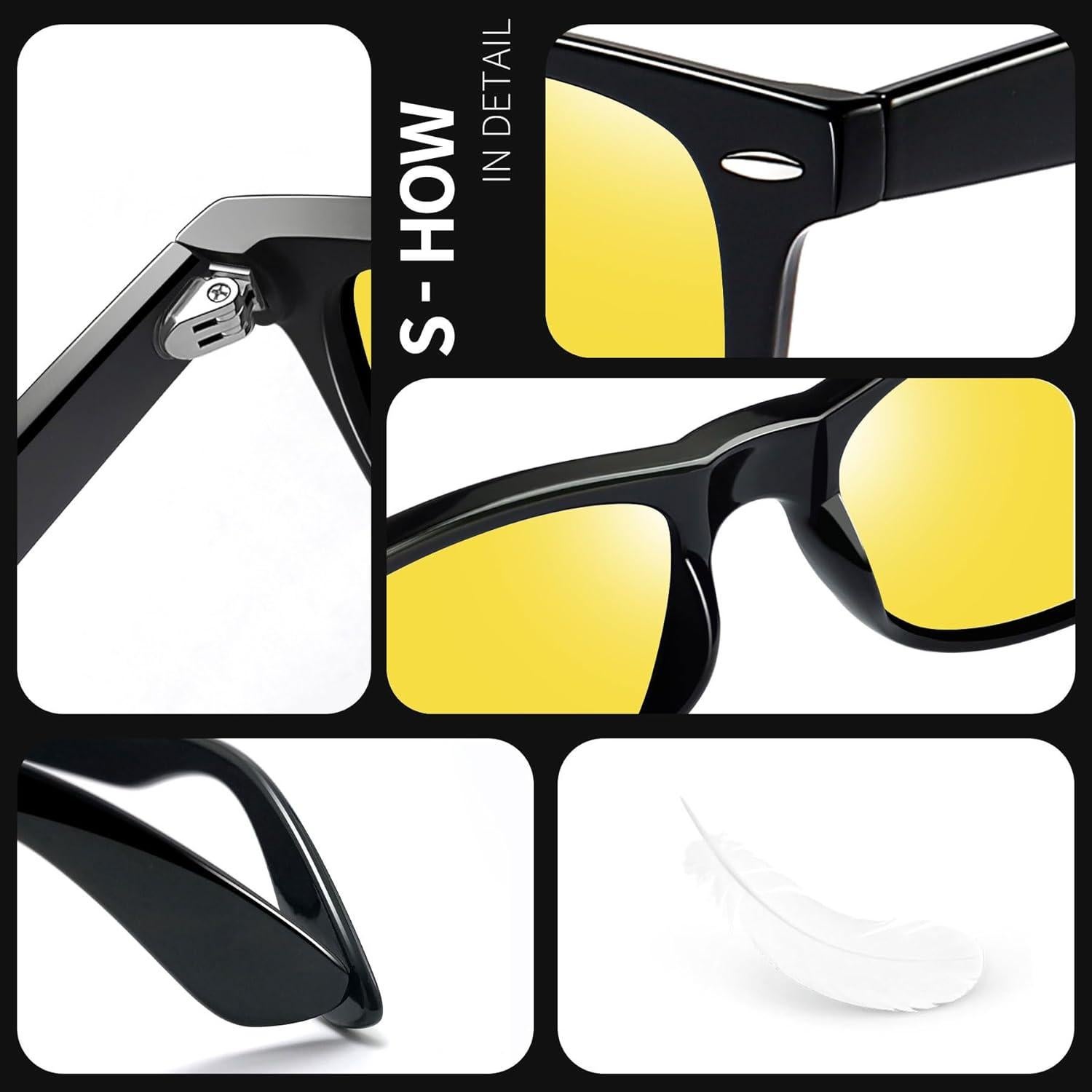 Gafas de sol Joopin UV400 cuadradas unisex para conducción
