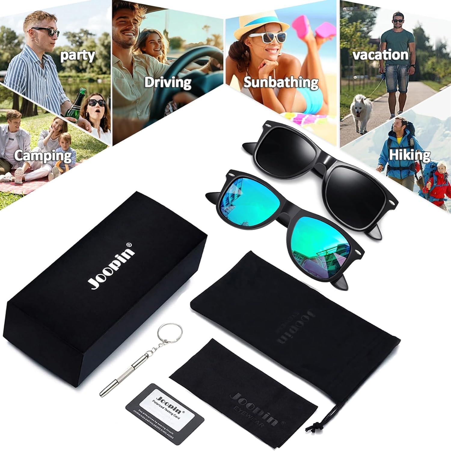 Gafas de sol Joopin polarizadas UV400 unisex paquete de 2