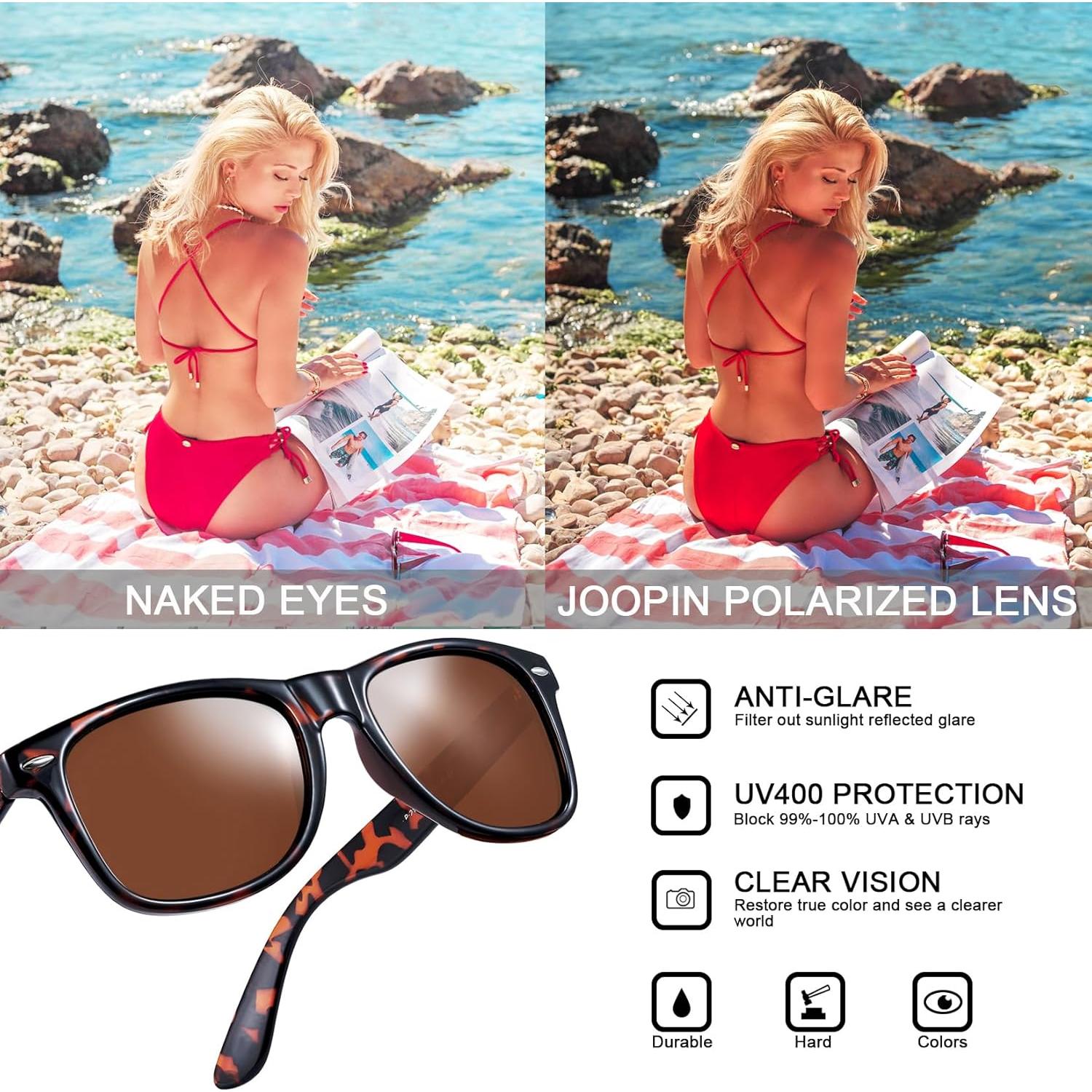 Gafas de sol Joopin cuadradas polarizadas UV400 unisex