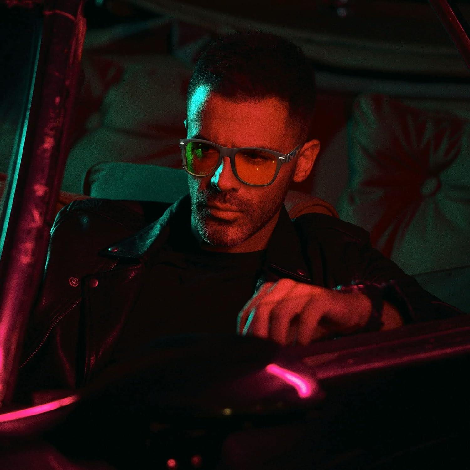 Gafas de sol Joopin cuadradas UV400 unisex con lentes amarillos