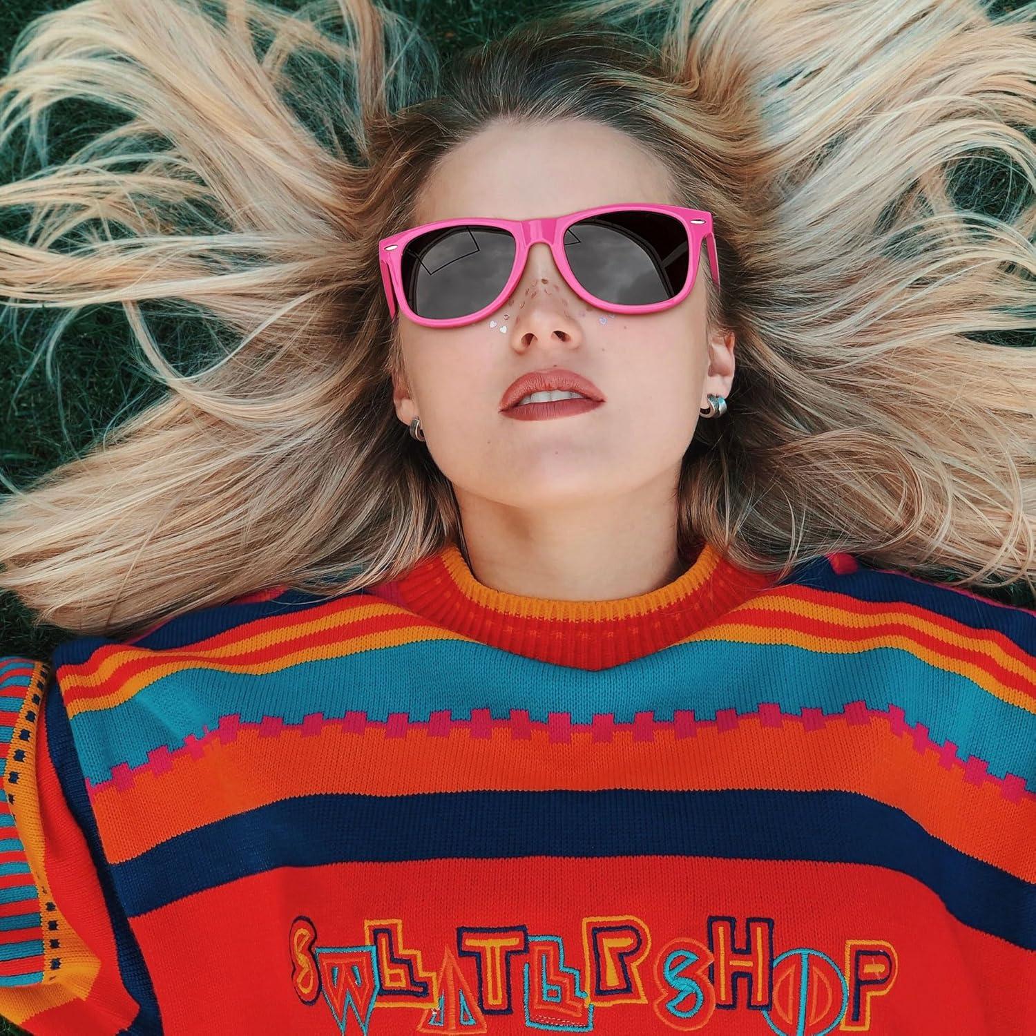 Gafas de sol cuadradas Joopin UV400 polarizadas rosa